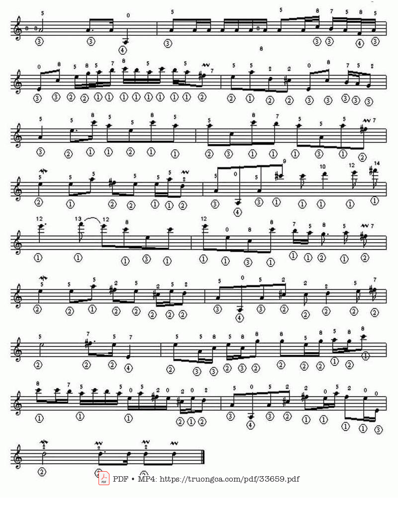 Page 2 of Sheet music PDF Vọng Cổ Câu 2 Dây Kép - Lê Văn Thành