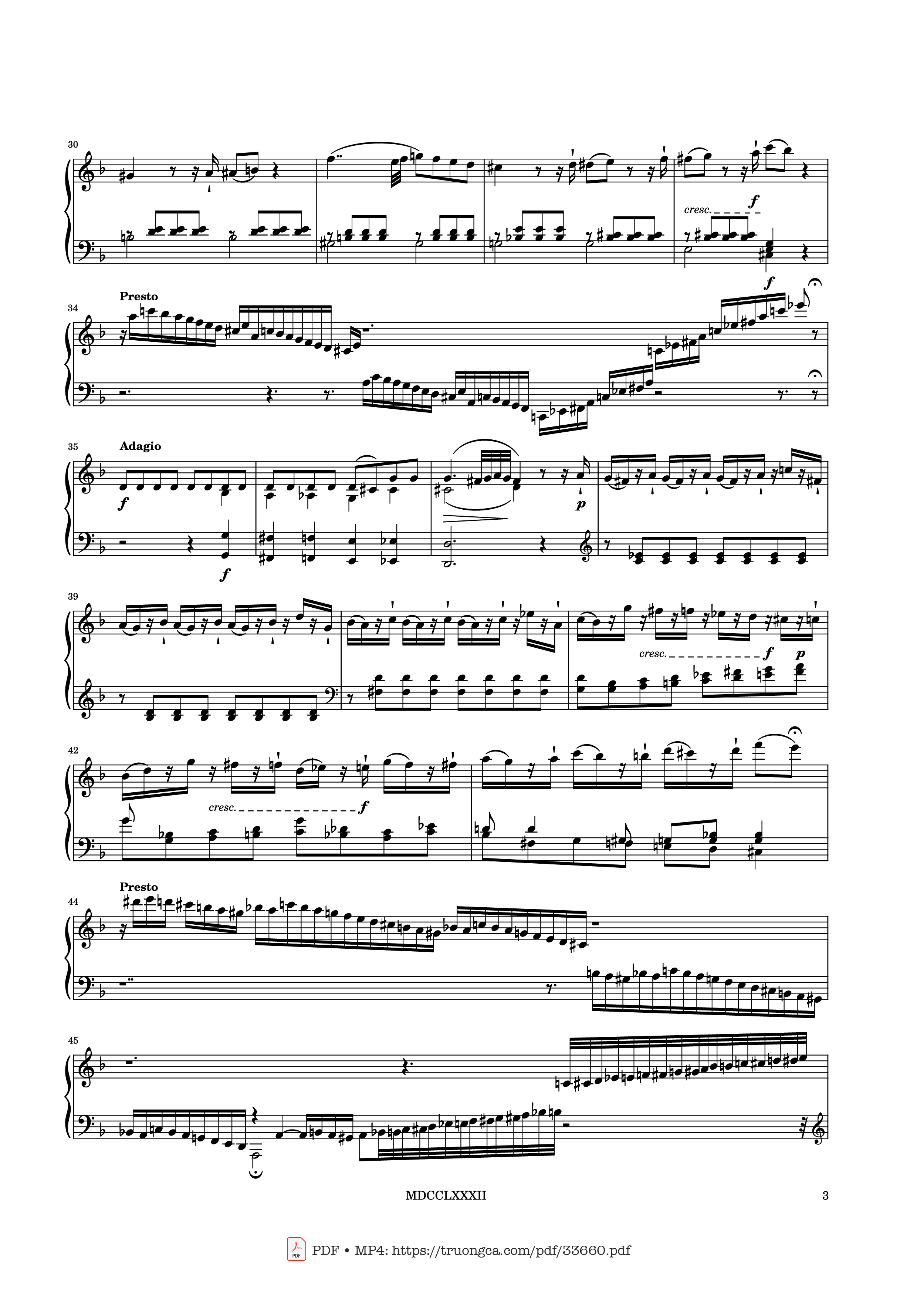Page 3 of Sheet music PDF Piano Phantasie No. 3 in D Minor K397 Piano - Wolfgang Amadeus Mozart