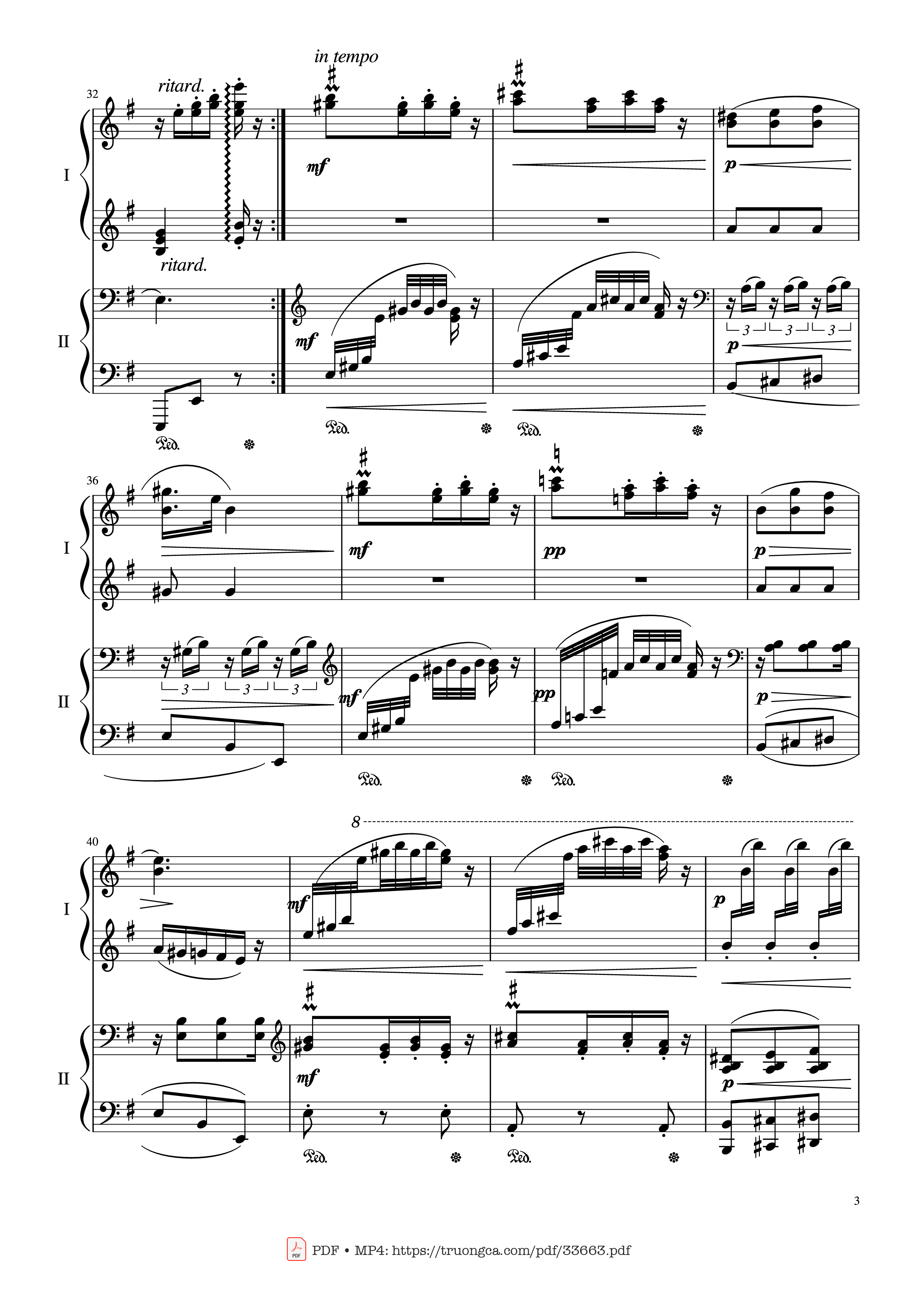 Page 3 of Sheet music PDF Piano Slavonic Dances, Op.72 No.2 Piano Four Hand - Antonin Leopold Dvorak