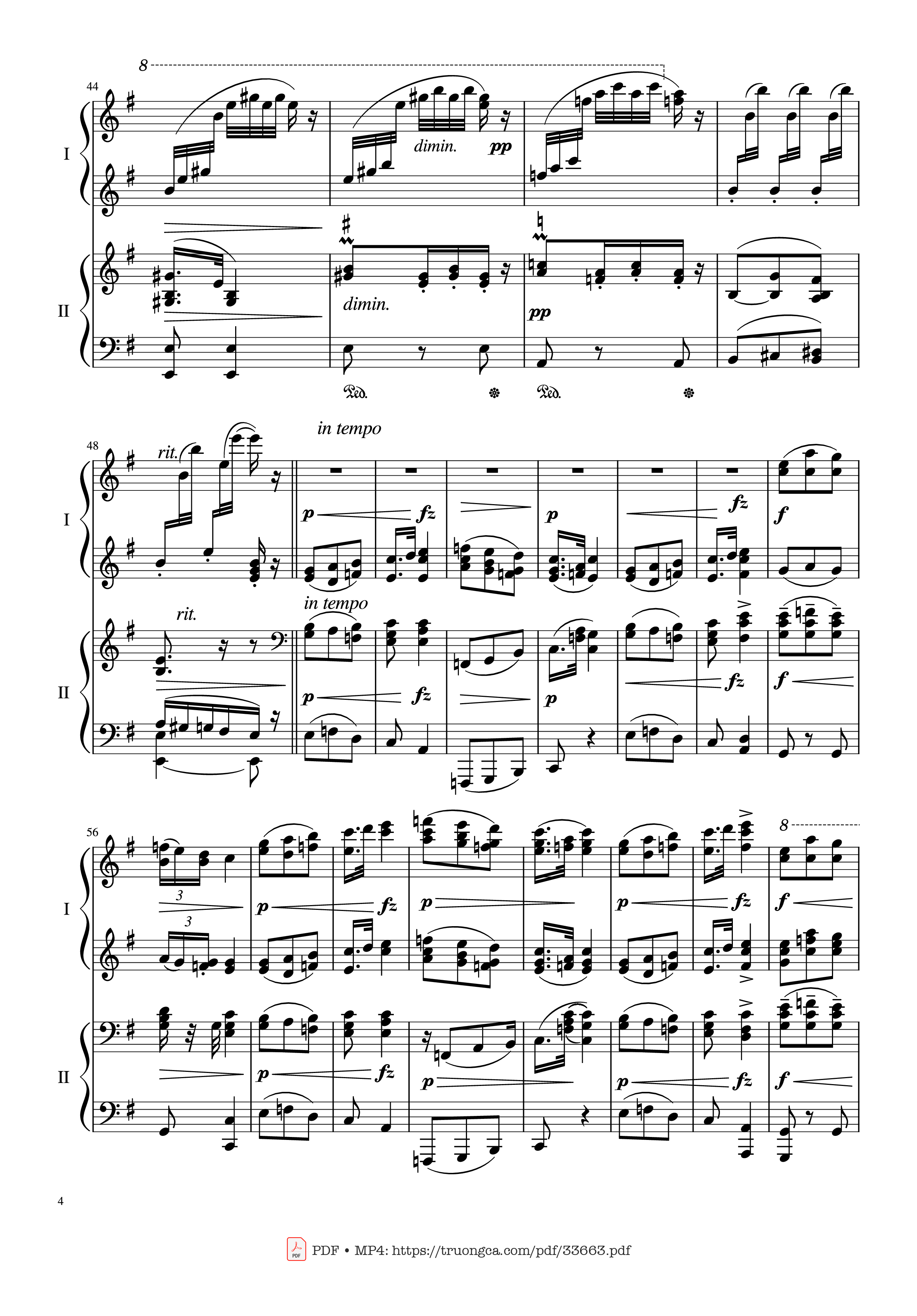 Page 4 of Sheet music PDF Piano Slavonic Dances, Op.72 No.2 Piano Four Hand - Antonin Leopold Dvorak