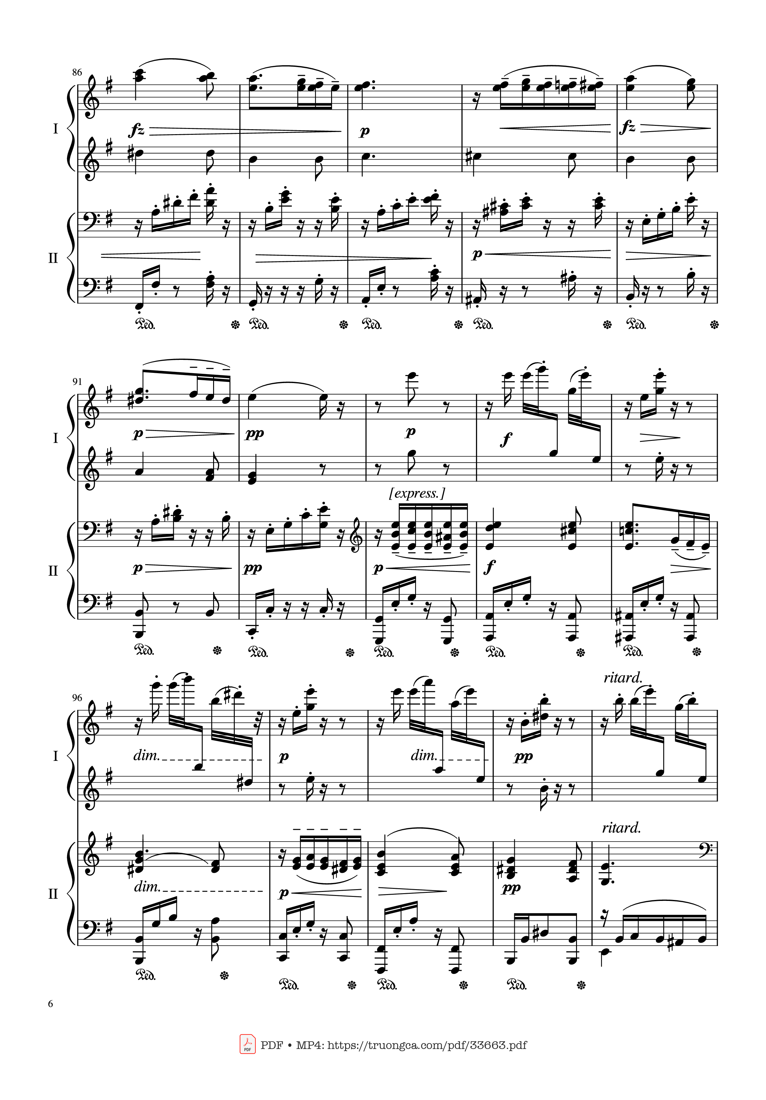 Page 6 of Sheet music PDF Piano Slavonic Dances, Op.72 No.2 Piano Four Hand - Antonin Leopold Dvorak