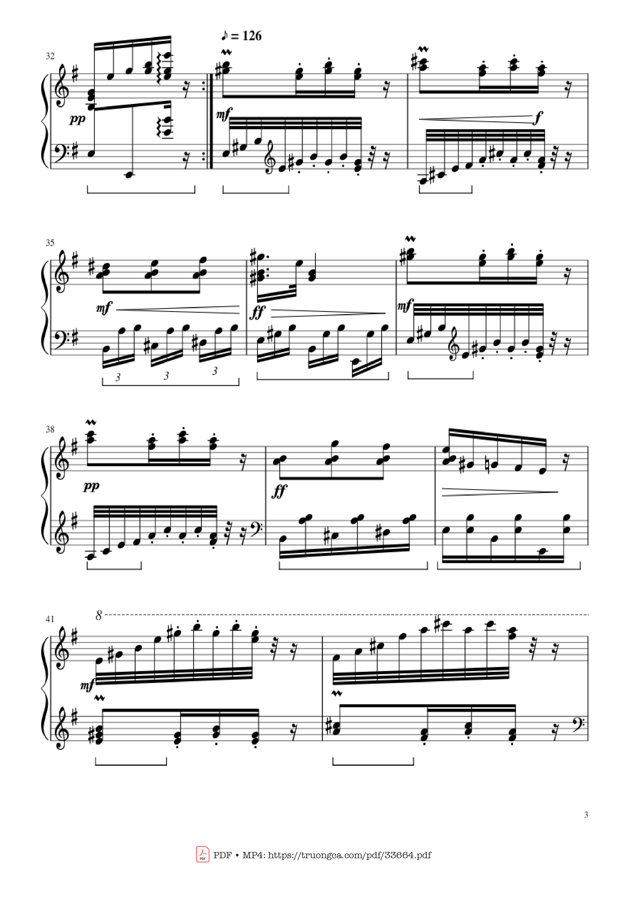 Page 3 of Sheet music PDF Piano Slavonic Dances, Op.72 No.2 Piano Solo - Antonin Leopold Dvorak