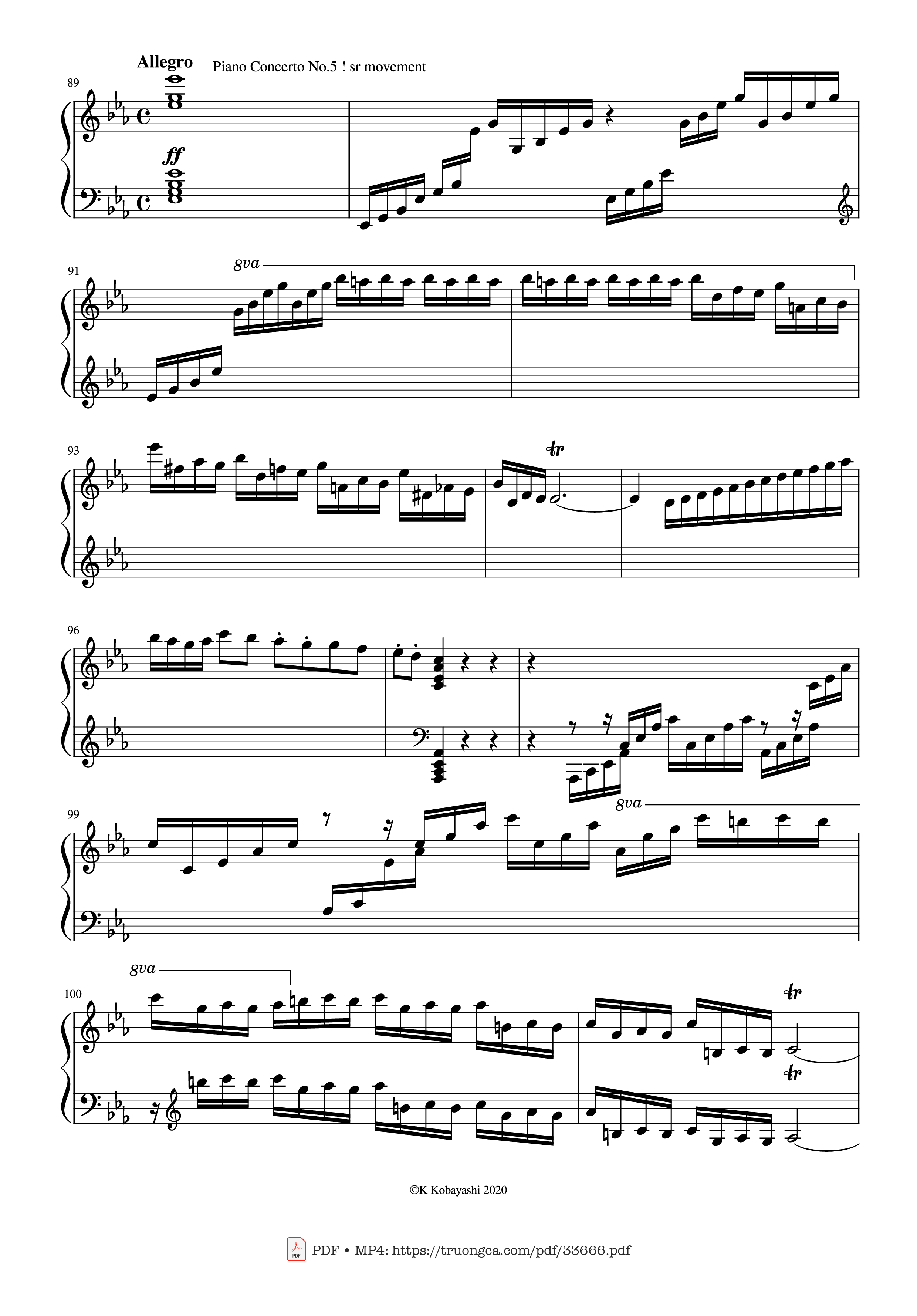 Page 4 of Sheet music PDF Piano Beethoven Medley for classical Piano beginners - Ludwig van Beethoven