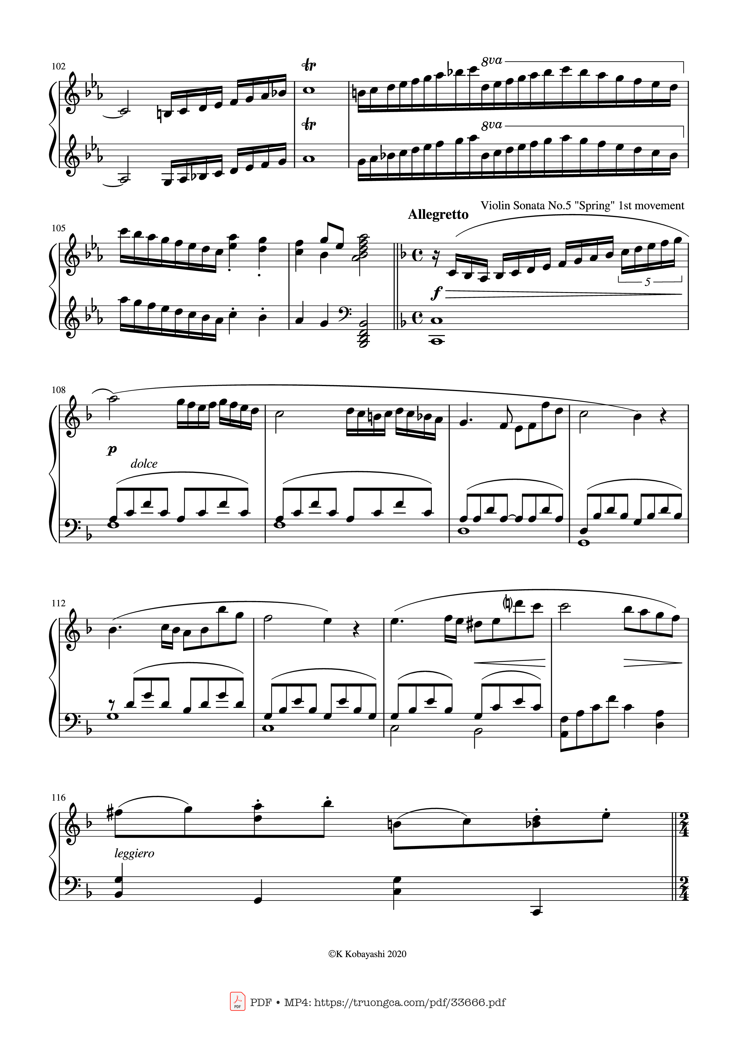 Page 5 of Sheet music PDF Piano Beethoven Medley for classical Piano beginners - Ludwig van Beethoven