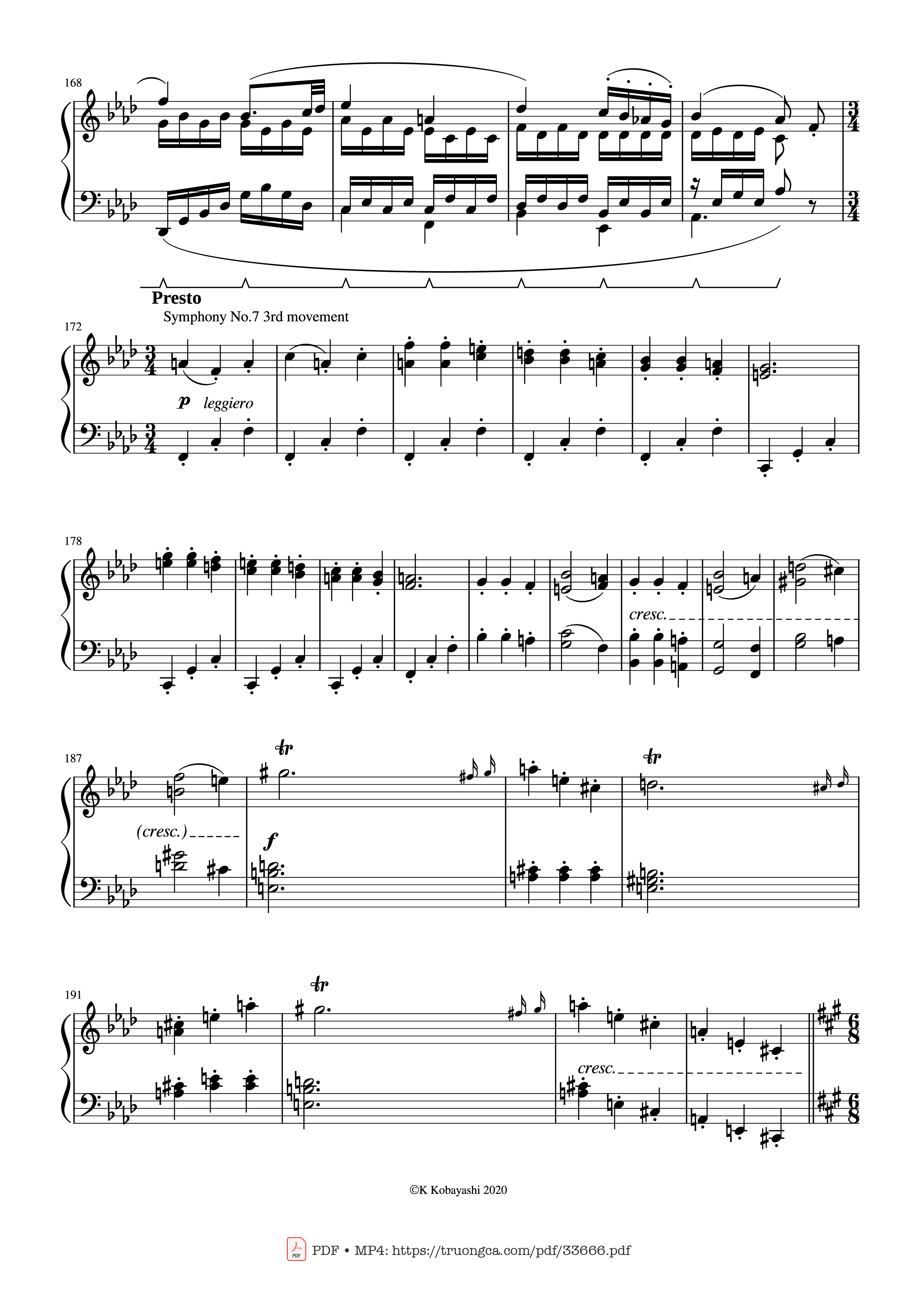 Page 8 of Sheet music PDF Piano Beethoven Medley for classical Piano beginners - Ludwig van Beethoven