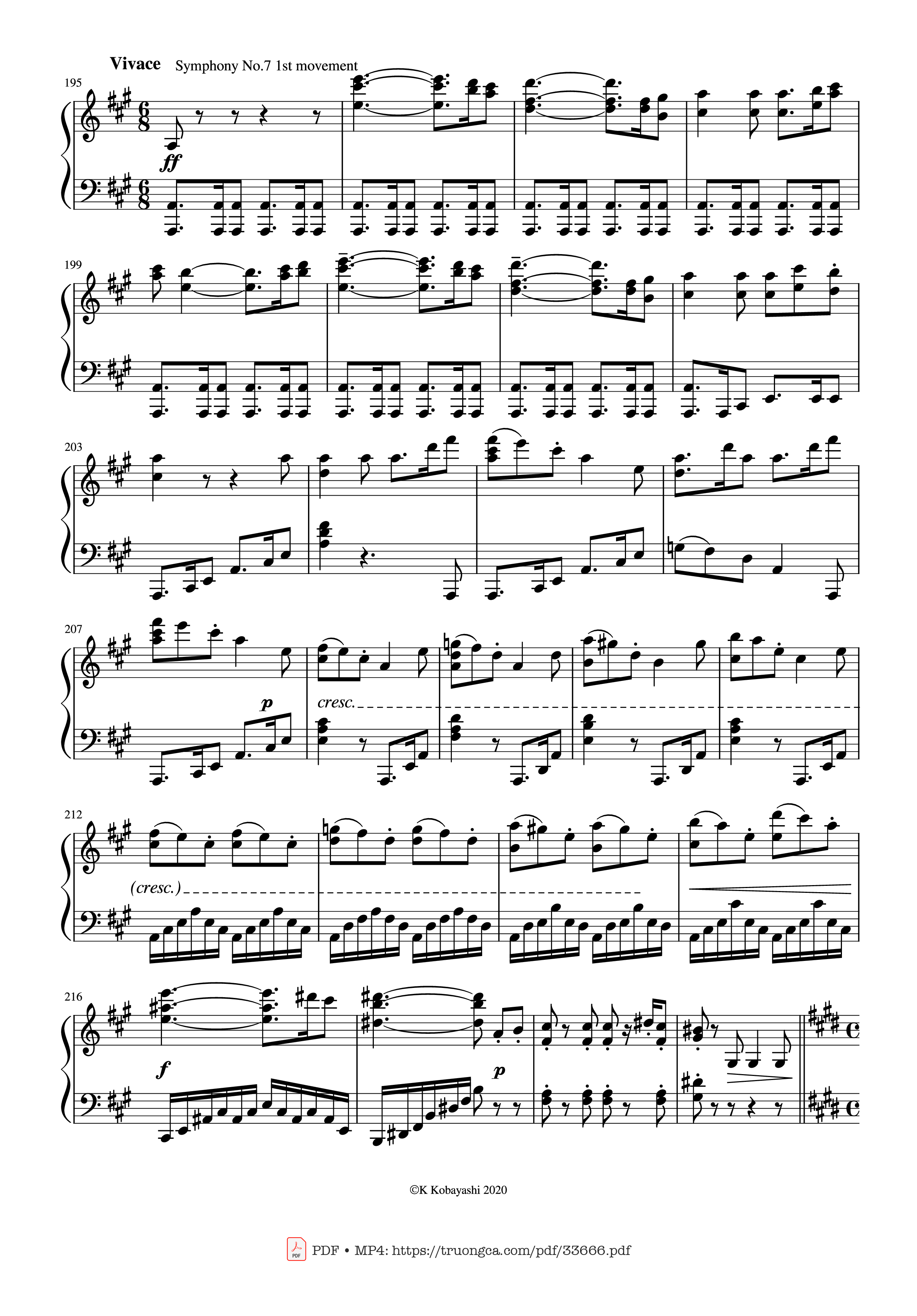 Page 9 of Sheet music PDF Piano Beethoven Medley for classical Piano beginners - Ludwig van Beethoven