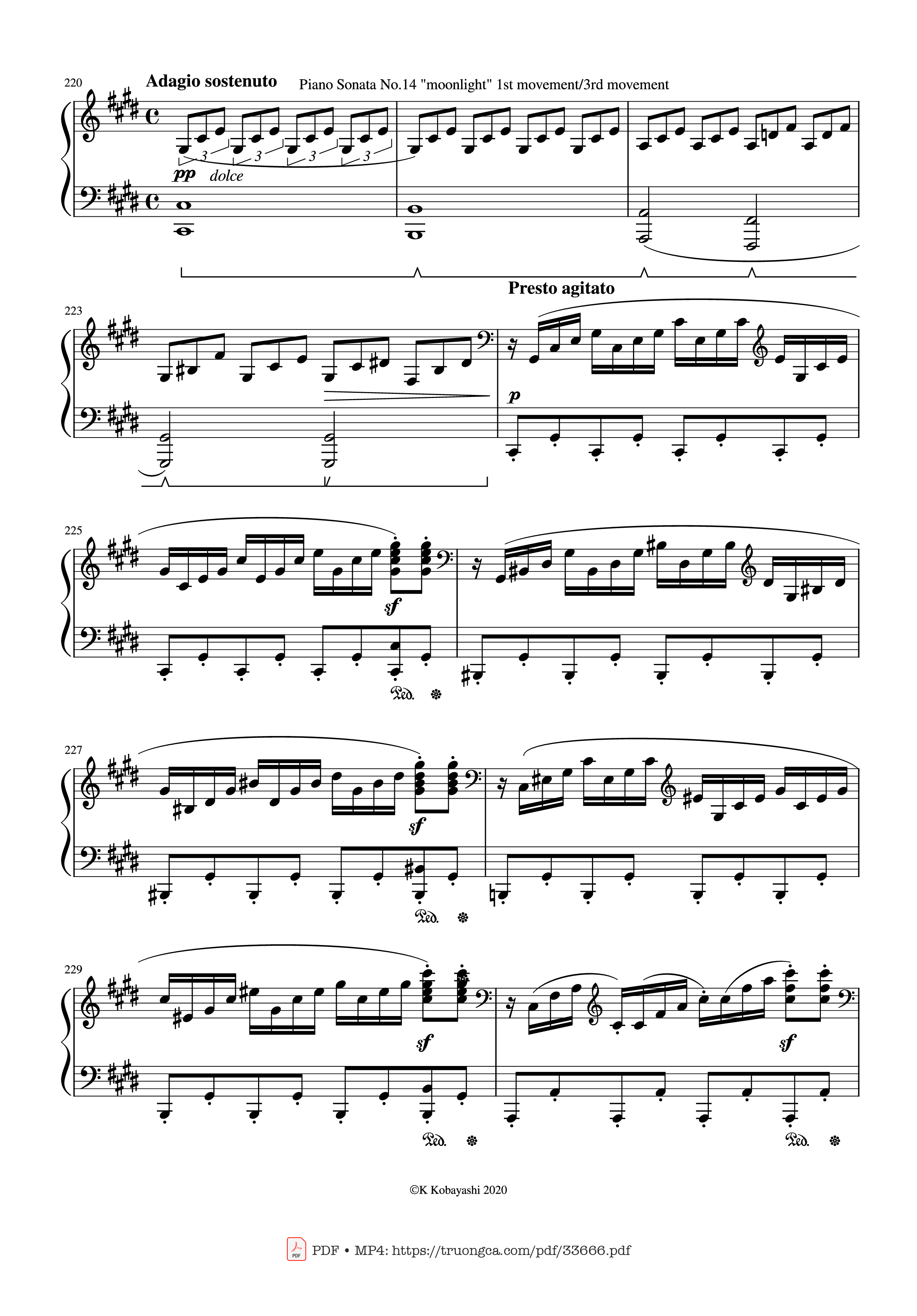 Page 10 of Sheet music PDF Piano Beethoven Medley for classical Piano beginners - Ludwig van Beethoven