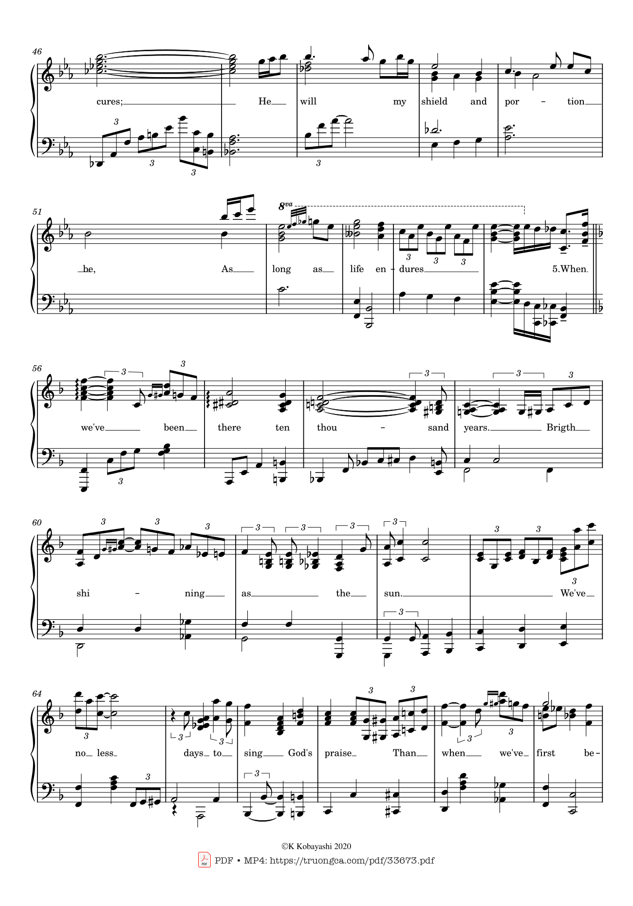 Page 3 of Sheet music PDF Piano Amazing Grace - John Newton