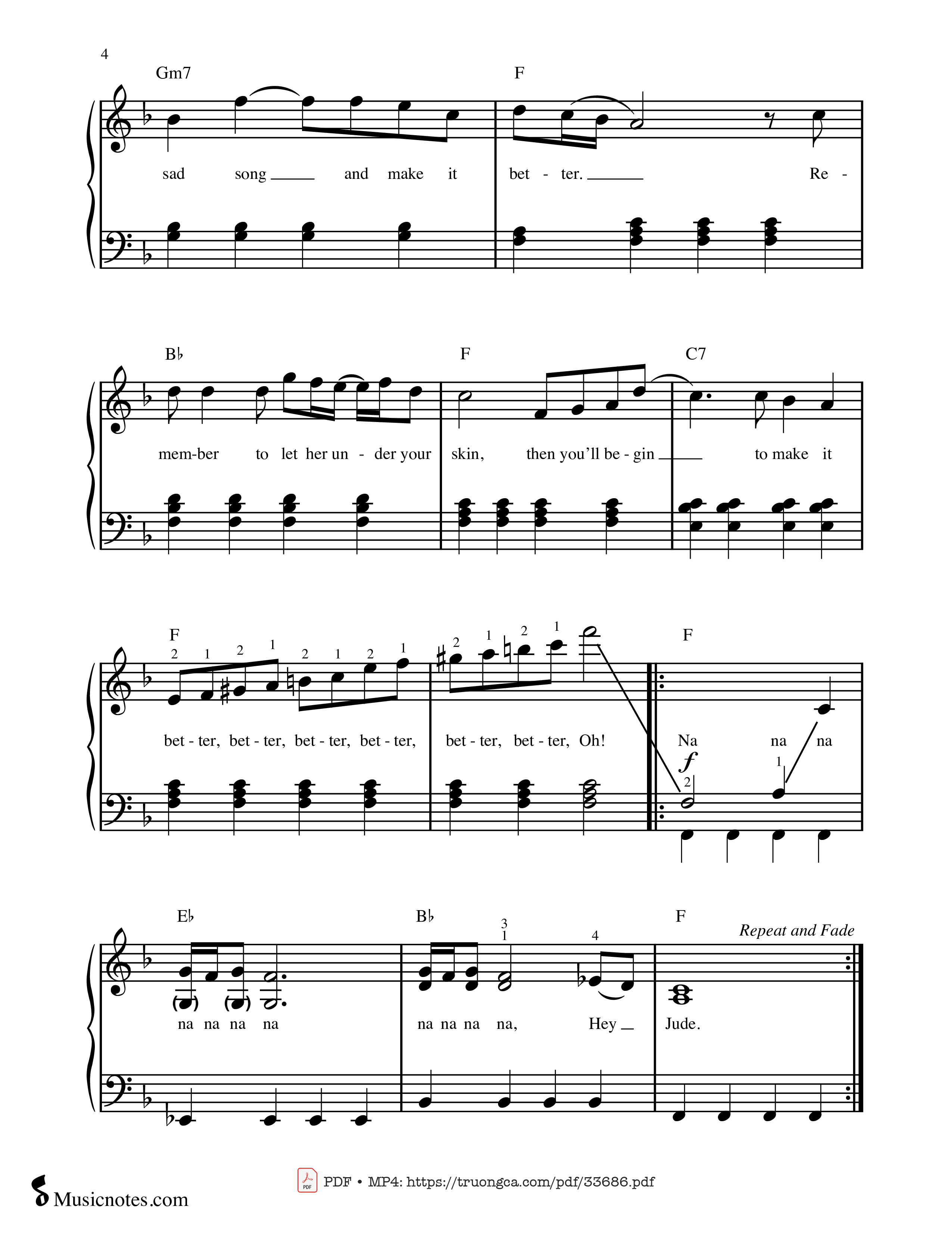 Hey Jude dont make it bad Take a sad song and make it better, Trang 4