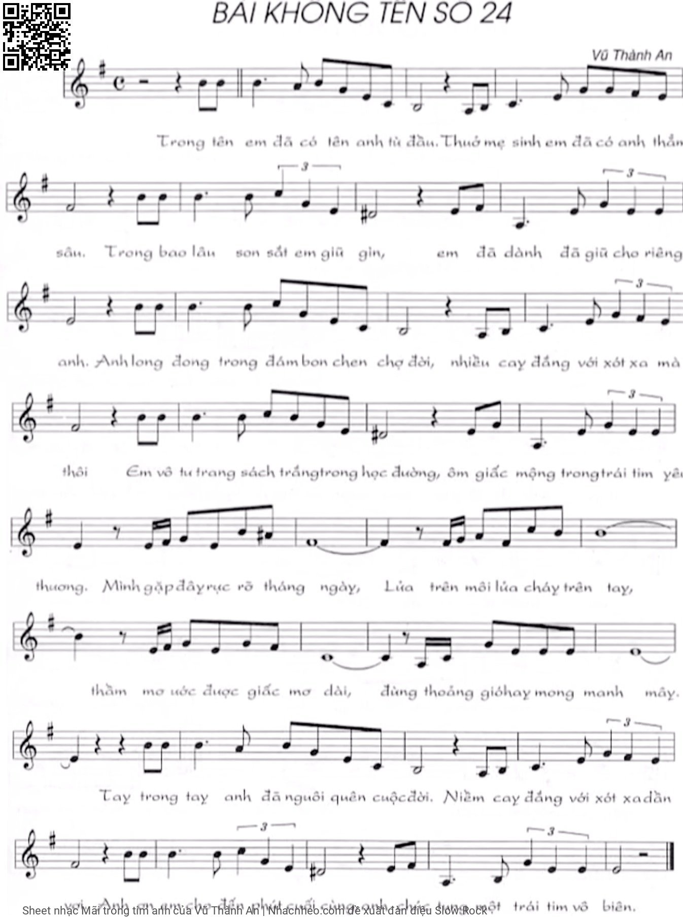 Sheet PDF of Mãi trong tim anh