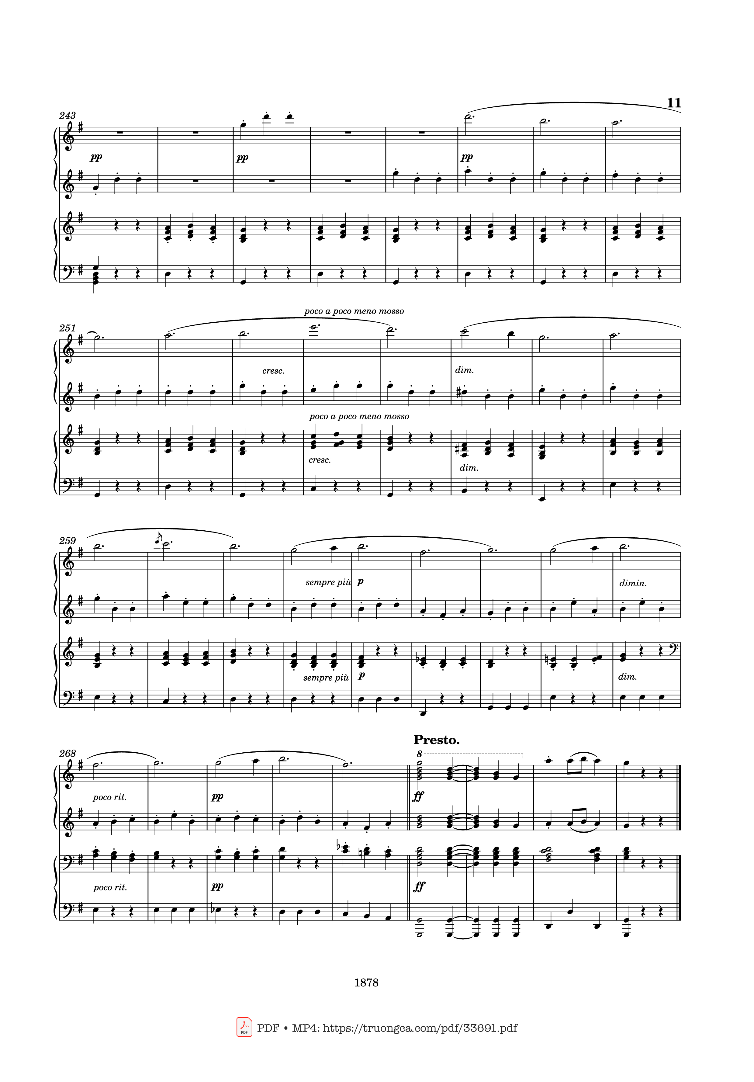 Page 11 of Sheet music PDF Piano Slavonic Dances Op. 46 No. 8 Piano Four Hands - Antonin Leopold Dvorak