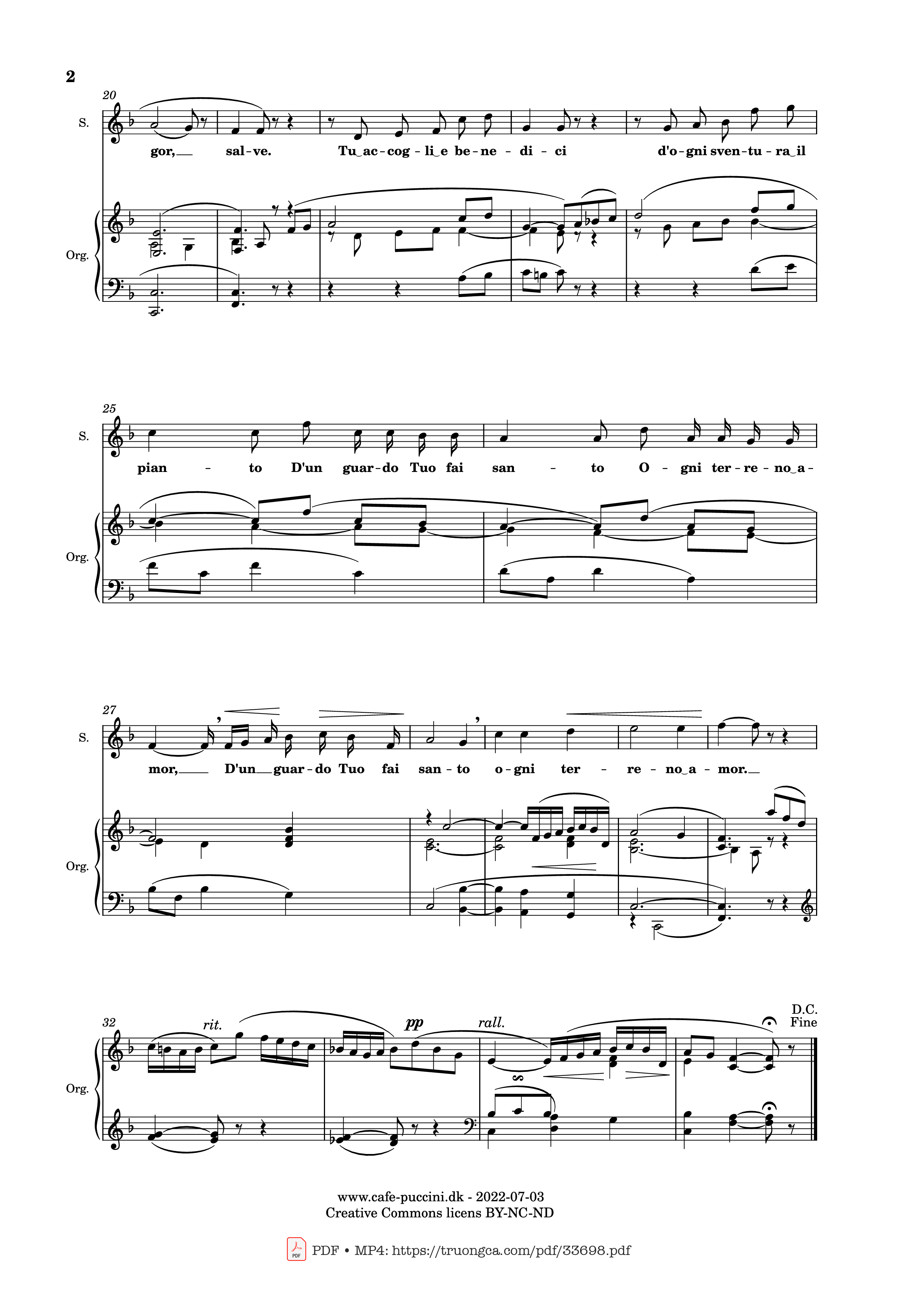 Page 2 of Sheet music PDF Salve Regina - Giacomo Puccini