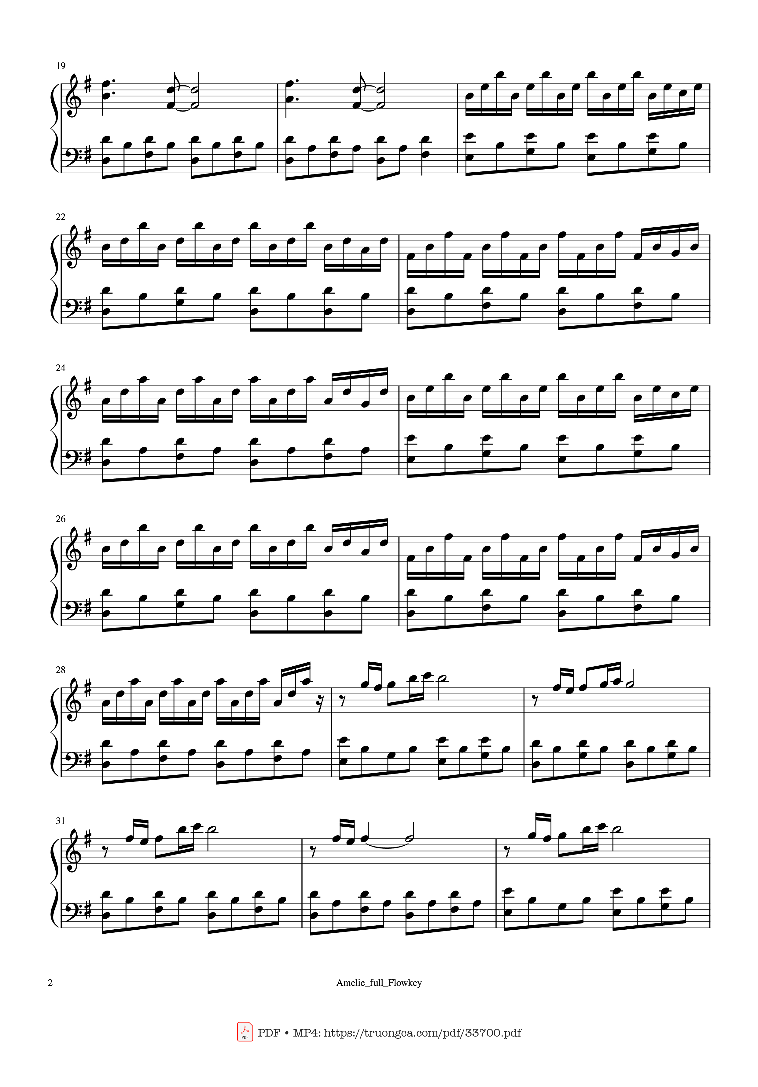 Page 2 of Sheet music PDF Piano Amélie Full Soundtrack Piano - Yann Tiersen