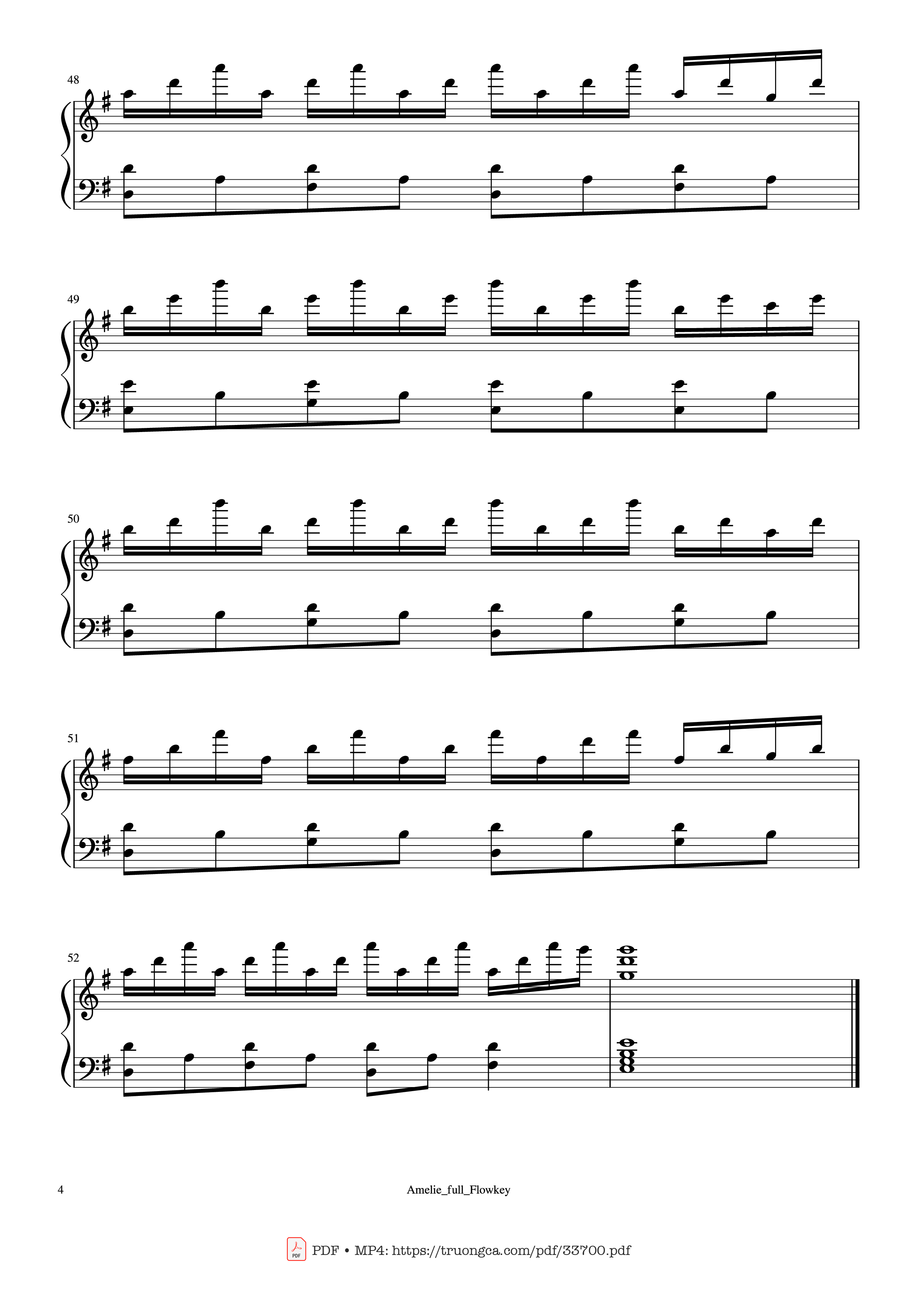 Page 4 of Sheet music PDF Piano Amélie Full Soundtrack Piano - Yann Tiersen