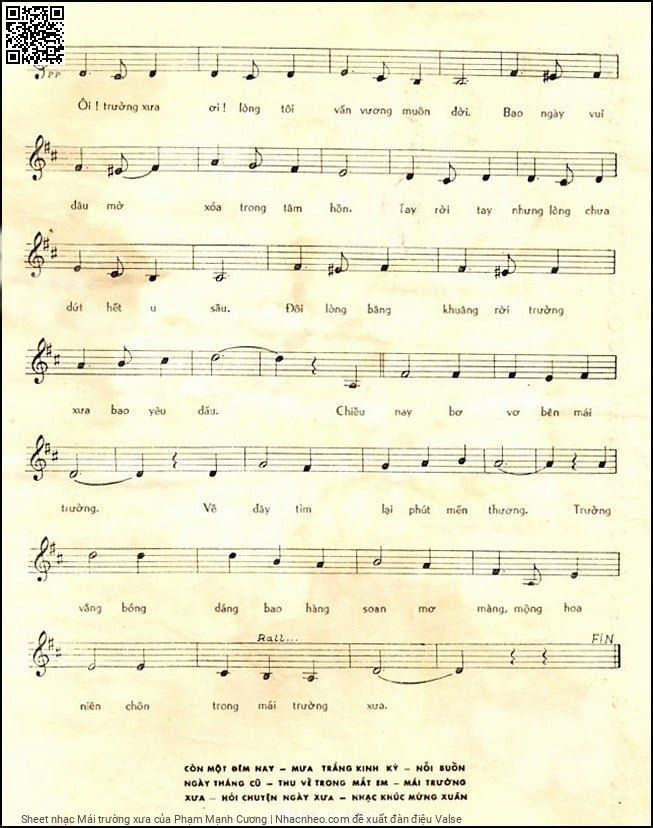 Page 3 of Sheet music PDF Mái trường xưa - Phạm Mạnh Cương