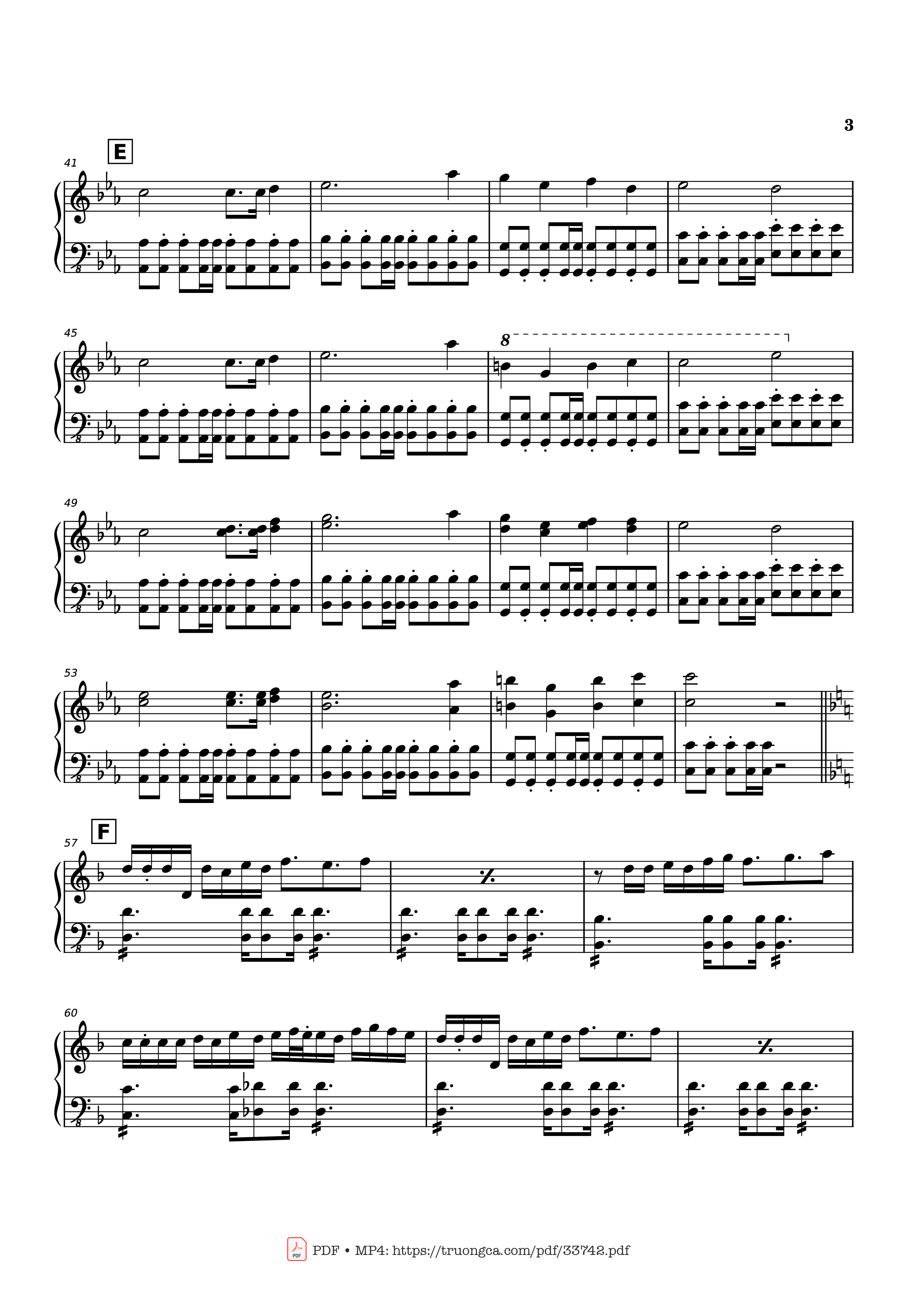 Page 3 of Sheet music PDF Piano Schoolhouse Trouble Piano - Composed by: Anthony Hampton