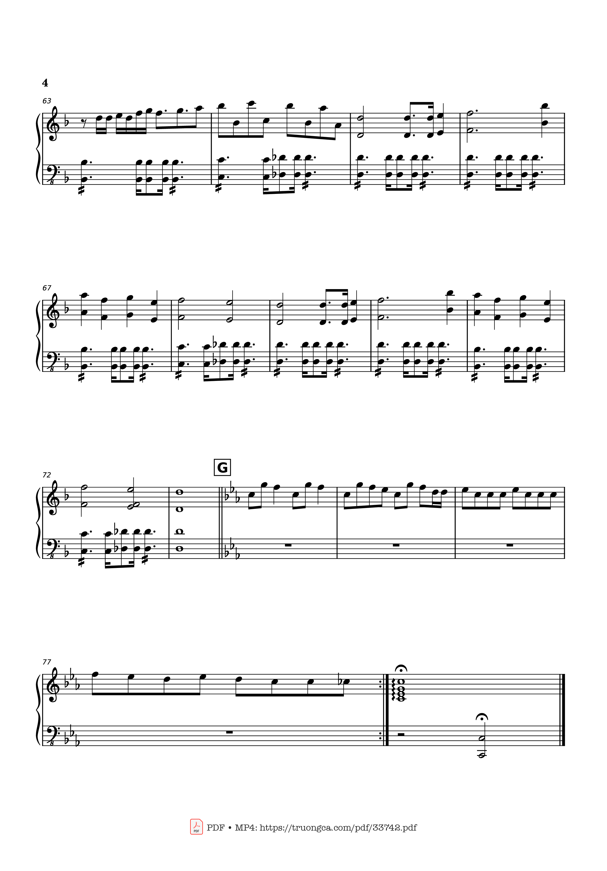Page 4 of Sheet music PDF Piano Schoolhouse Trouble Piano - Composed by: Anthony Hampton