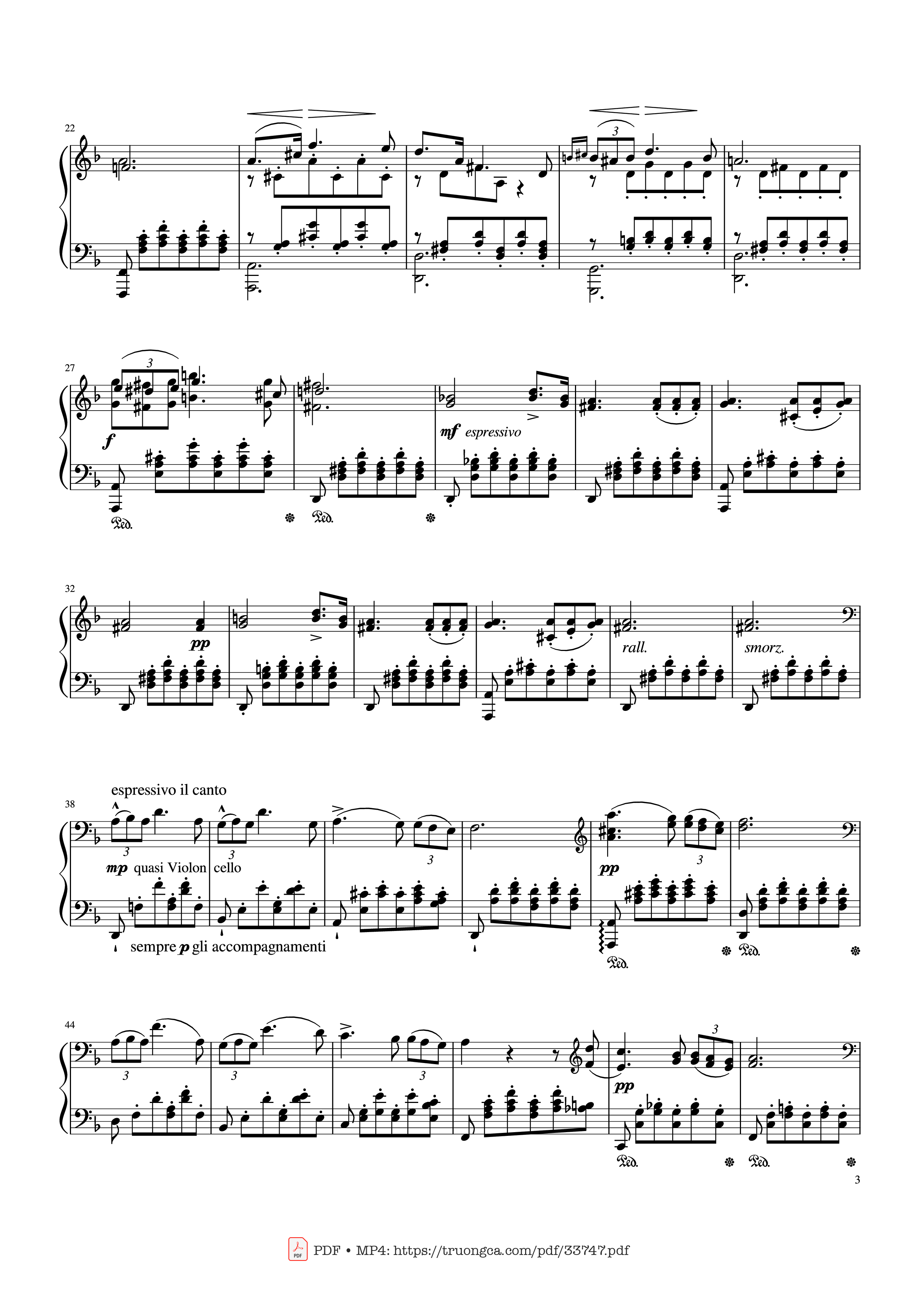 Page 3 of Sheet music PDF Piano Standchen D. 957 No.7 Piano - Franz Schubert
