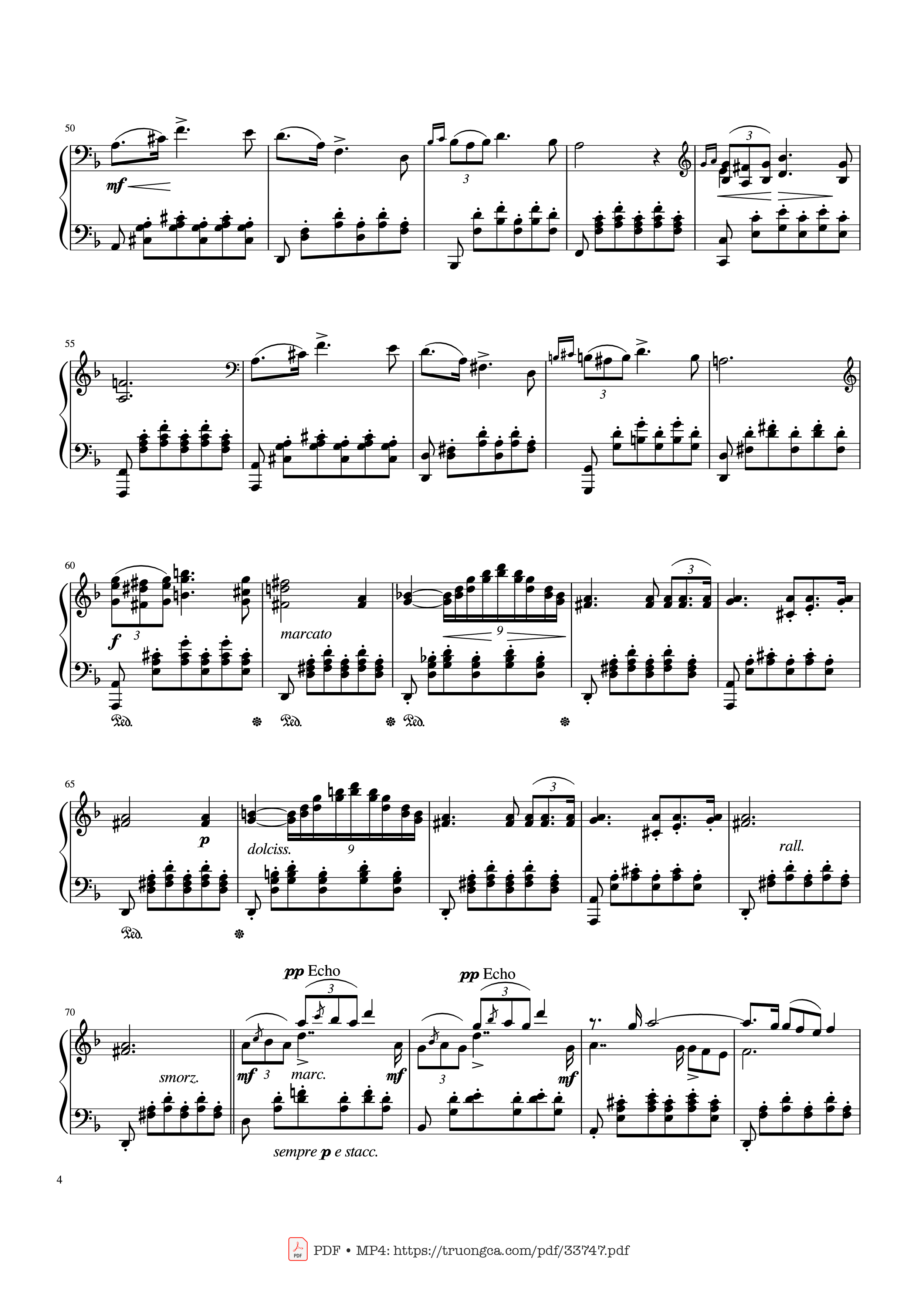 Page 4 of Sheet music PDF Piano Standchen D. 957 No.7 Piano - Franz Schubert