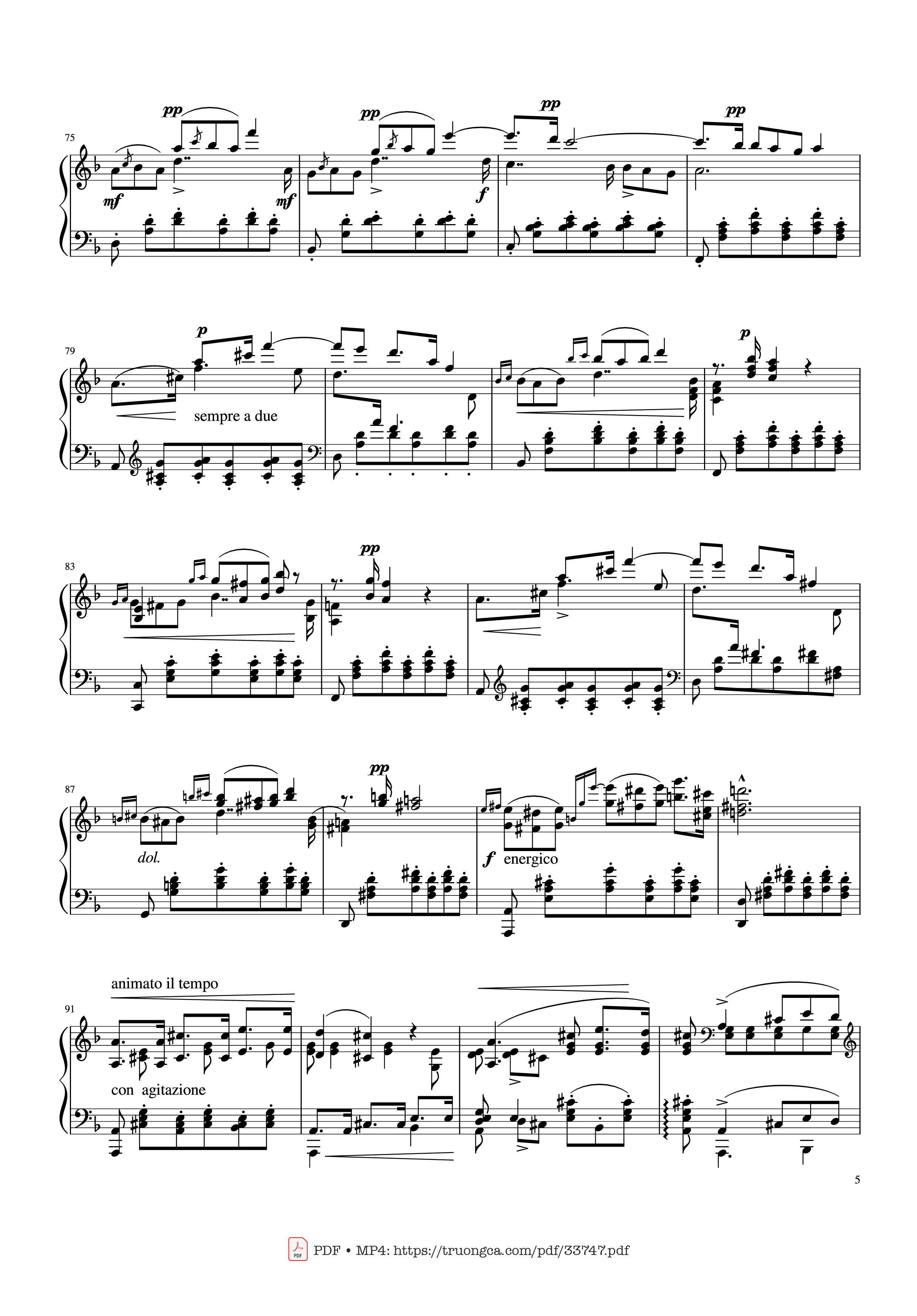 Page 5 of Sheet music PDF Piano Standchen D. 957 No.7 Piano - Franz Schubert