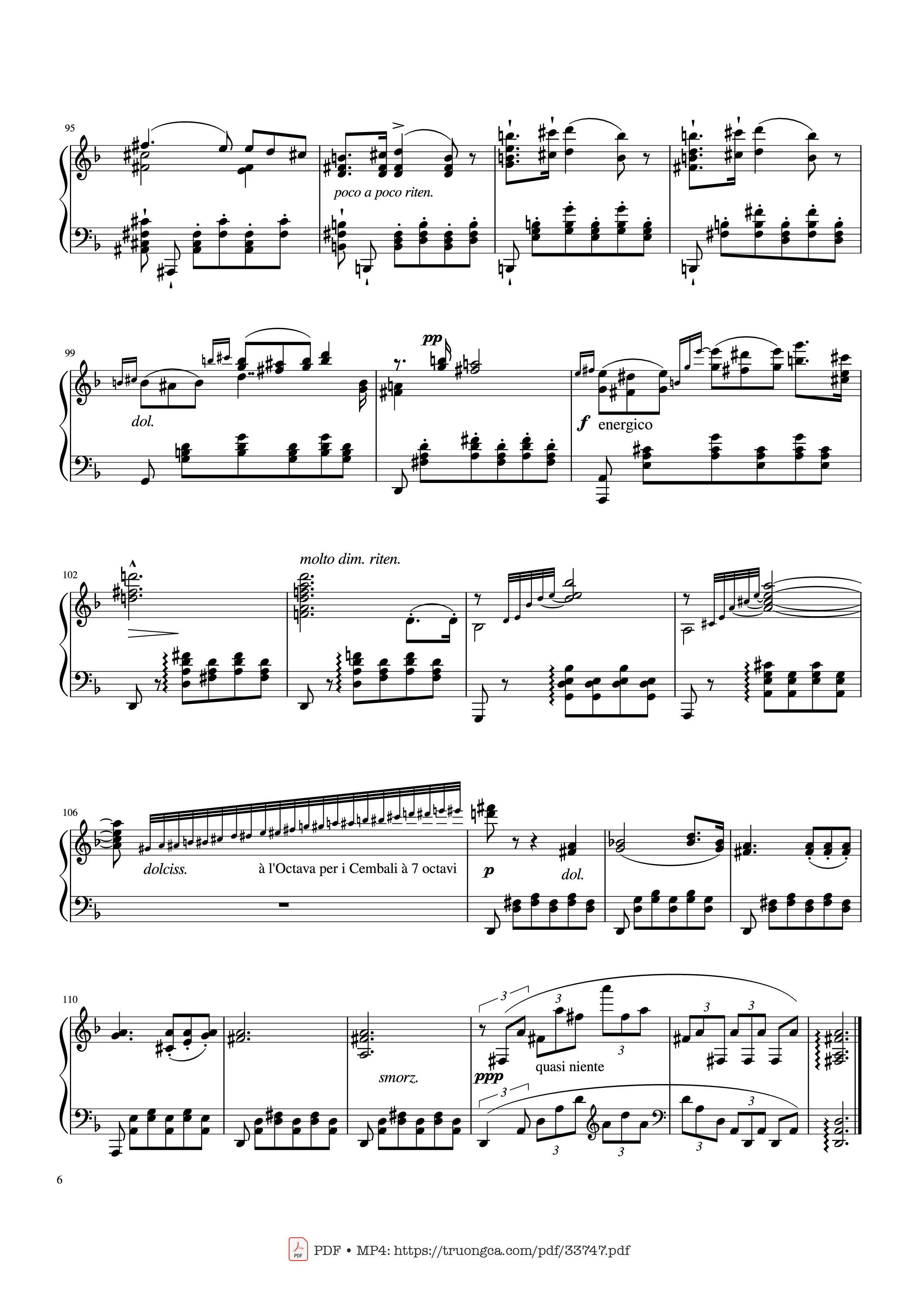 Page 6 of Sheet music PDF Piano Standchen D. 957 No.7 Piano - Franz Schubert