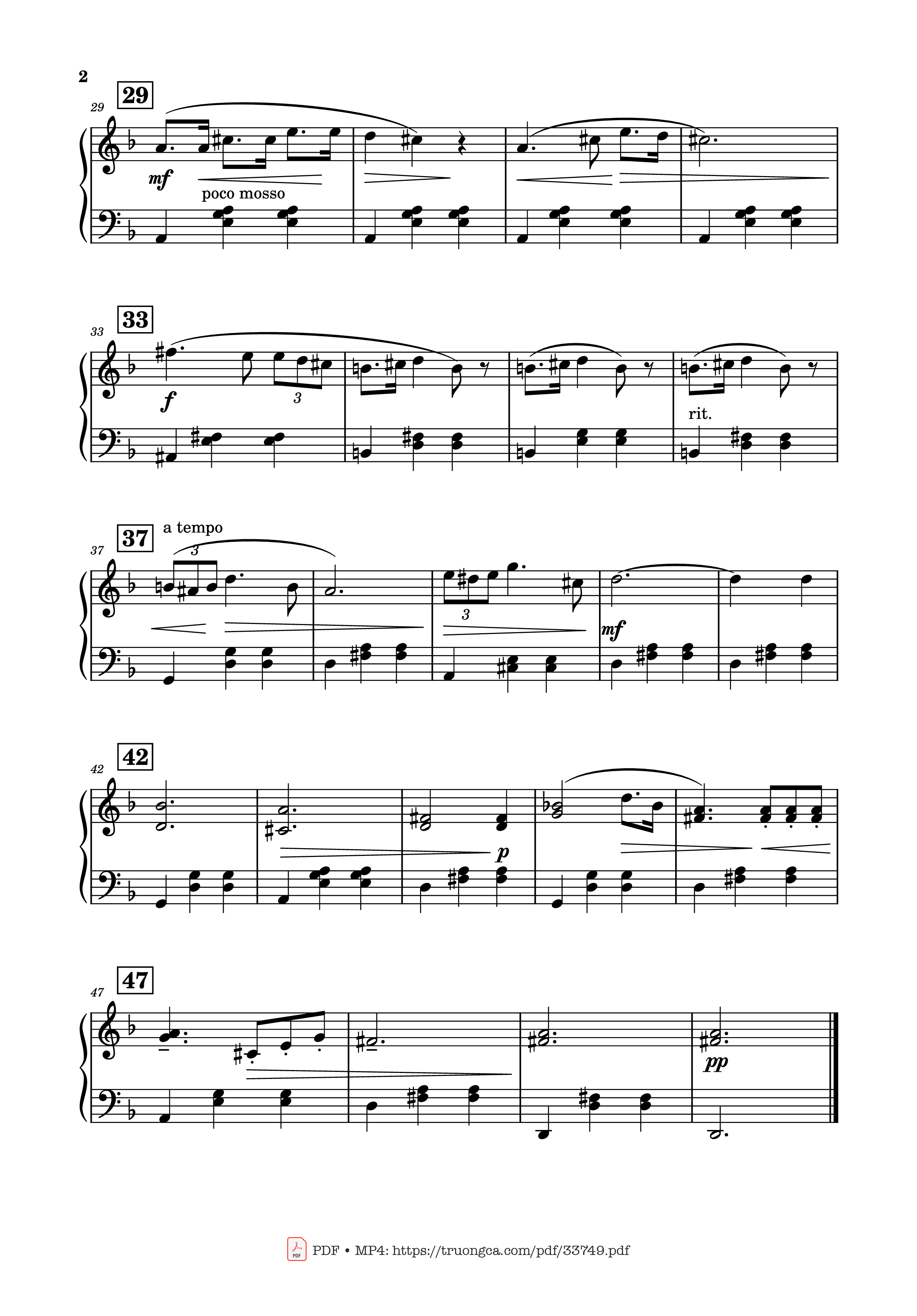 Page 2 of Sheet music PDF Piano Sérenade Piano EASY - Franz Schubert