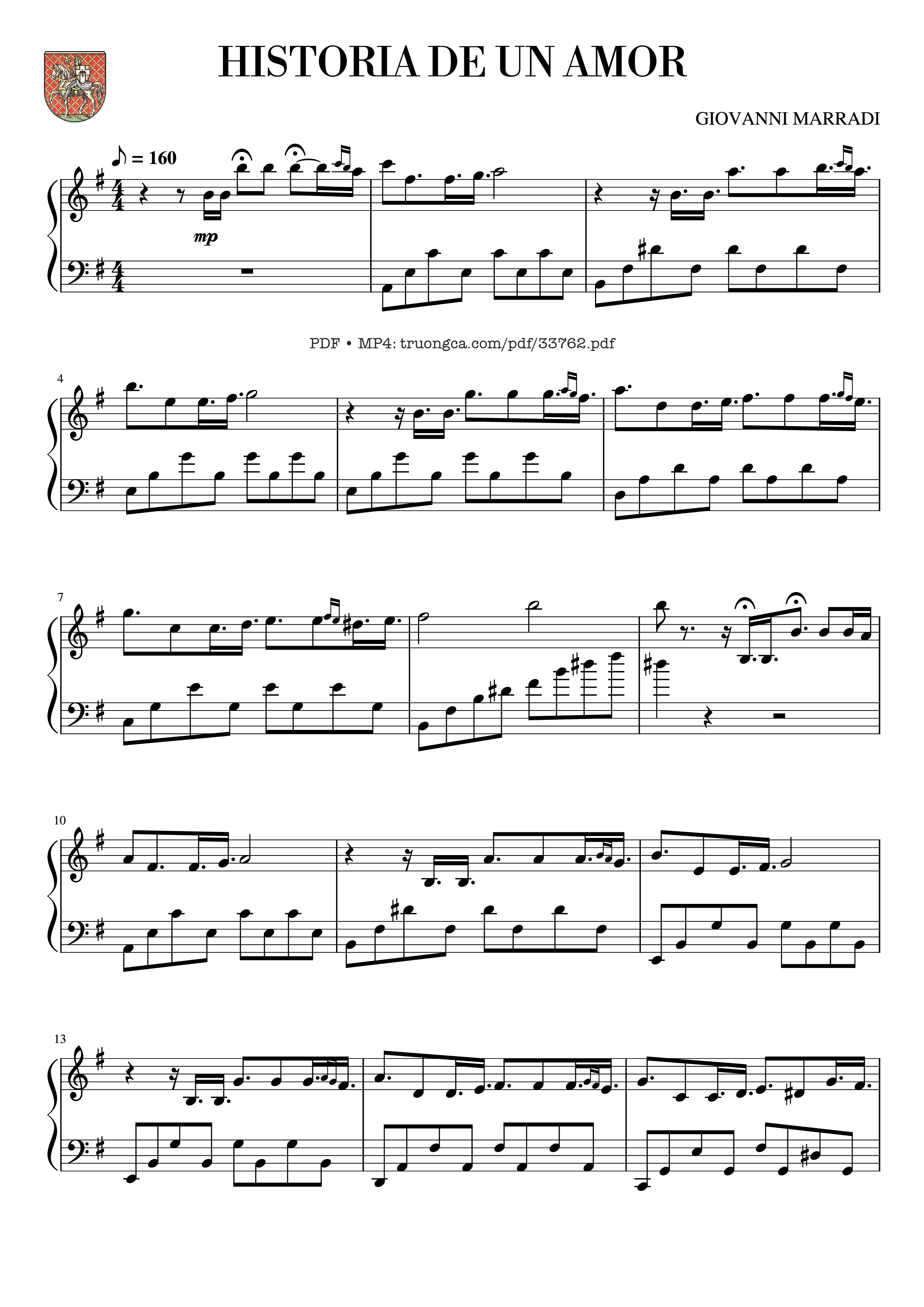 Sheet PDF of Historia de un amor Piano