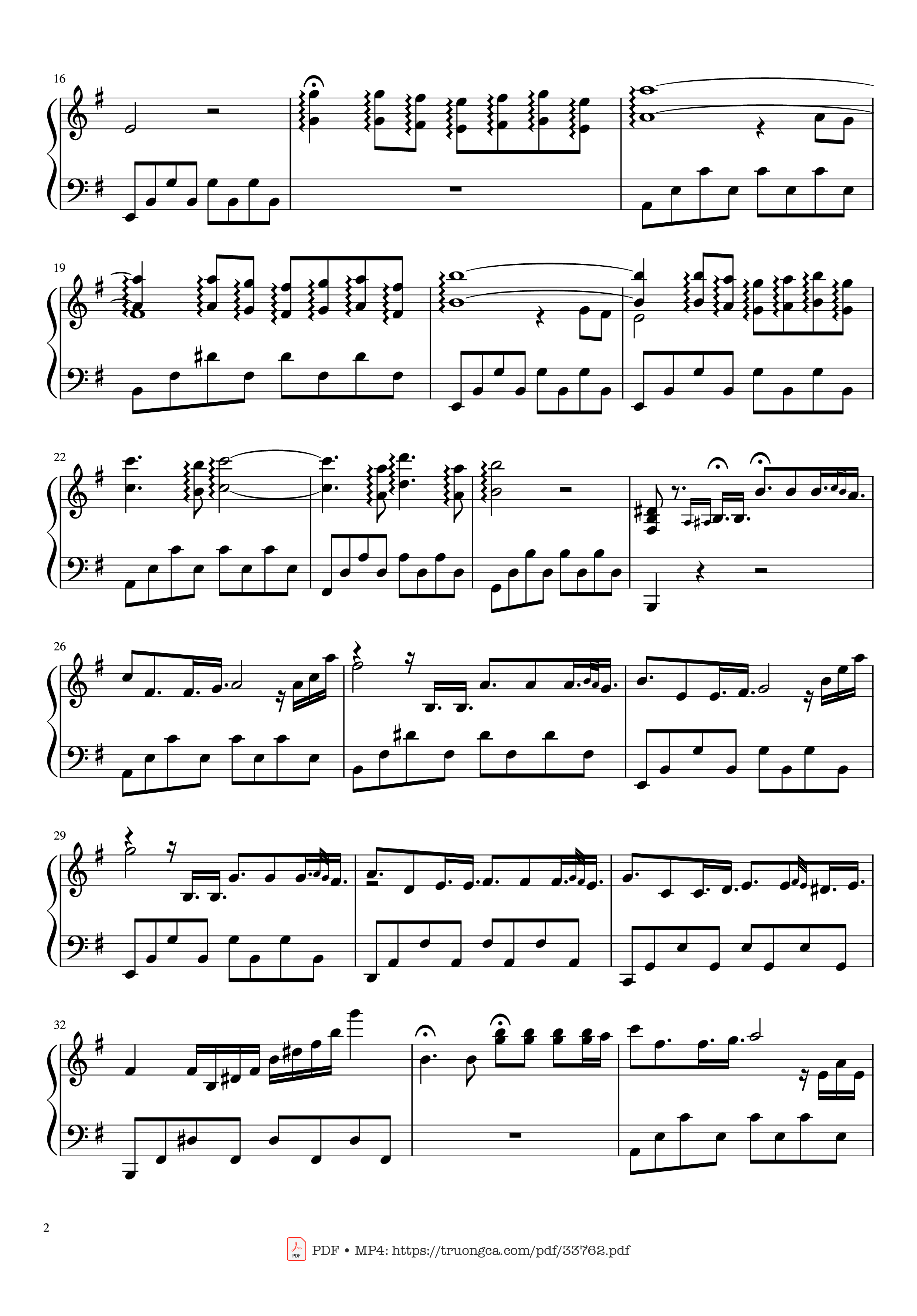 Page 2 of Sheet music PDF Piano Historia de un amor Piano - Giovanni Marradi