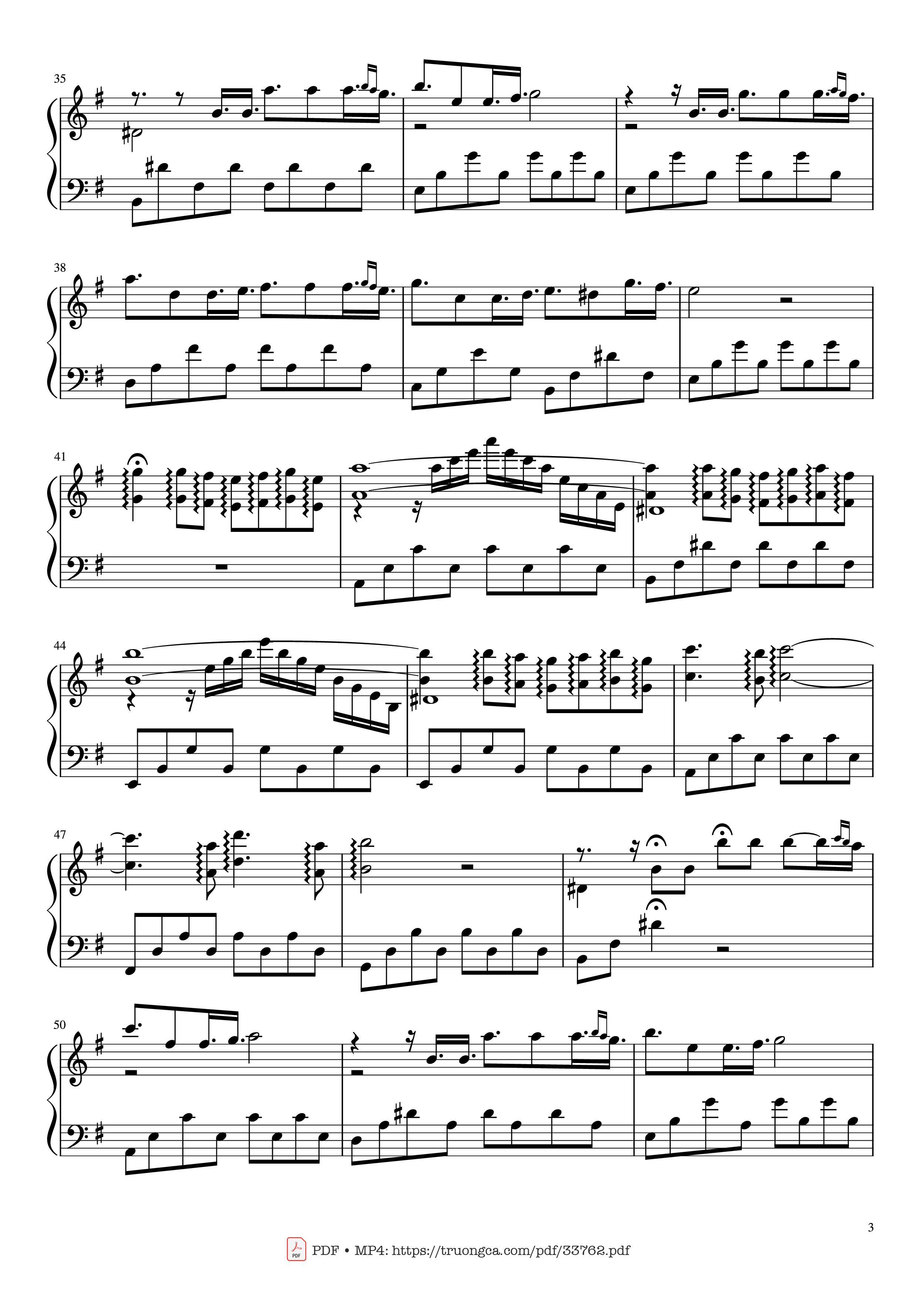 Page 3 of Sheet music PDF Piano Historia de un amor Piano - Giovanni Marradi