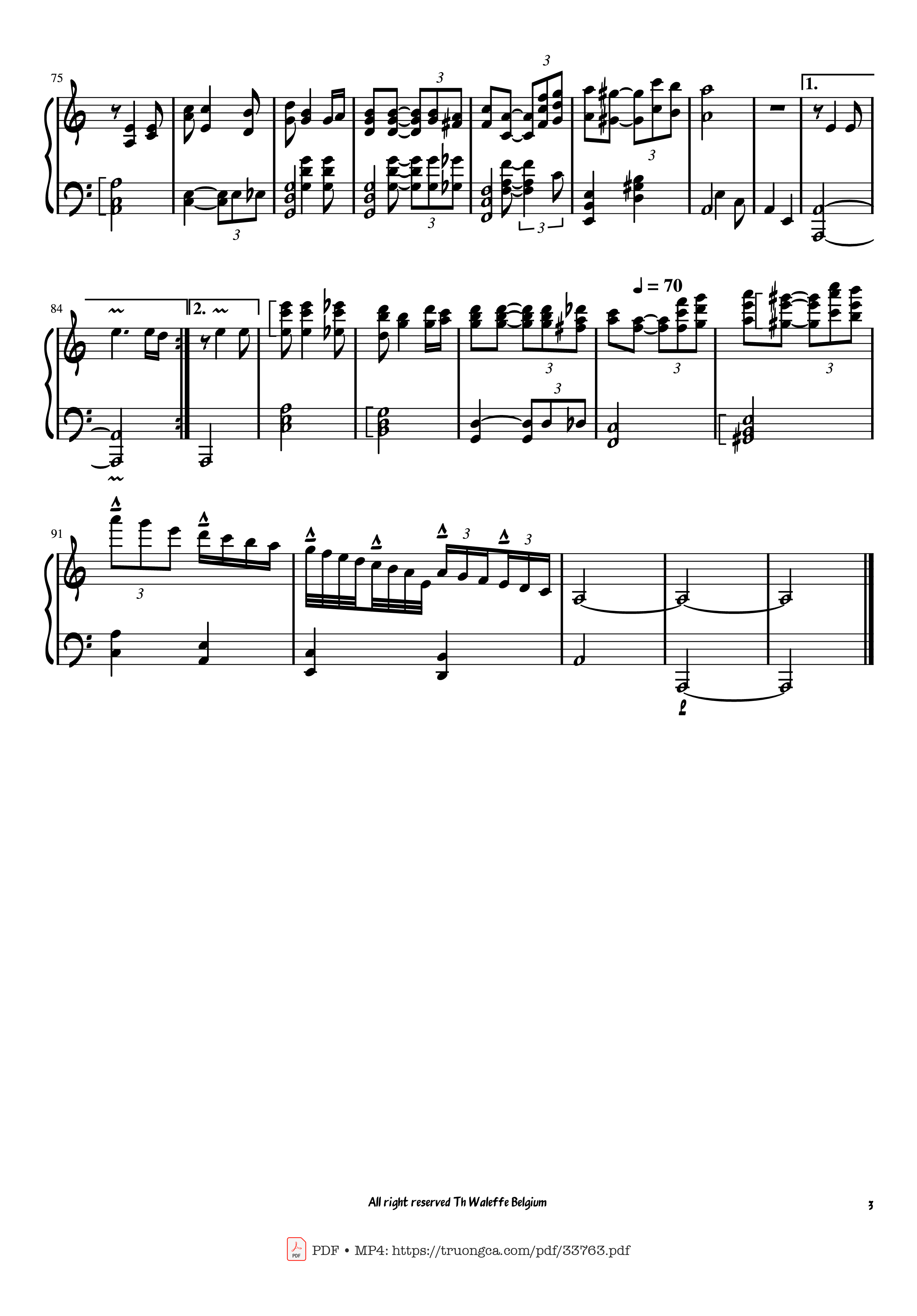 Page 3 of Sheet music PDF Piano Historia de un amor piano - Carlos Eleta Almarán