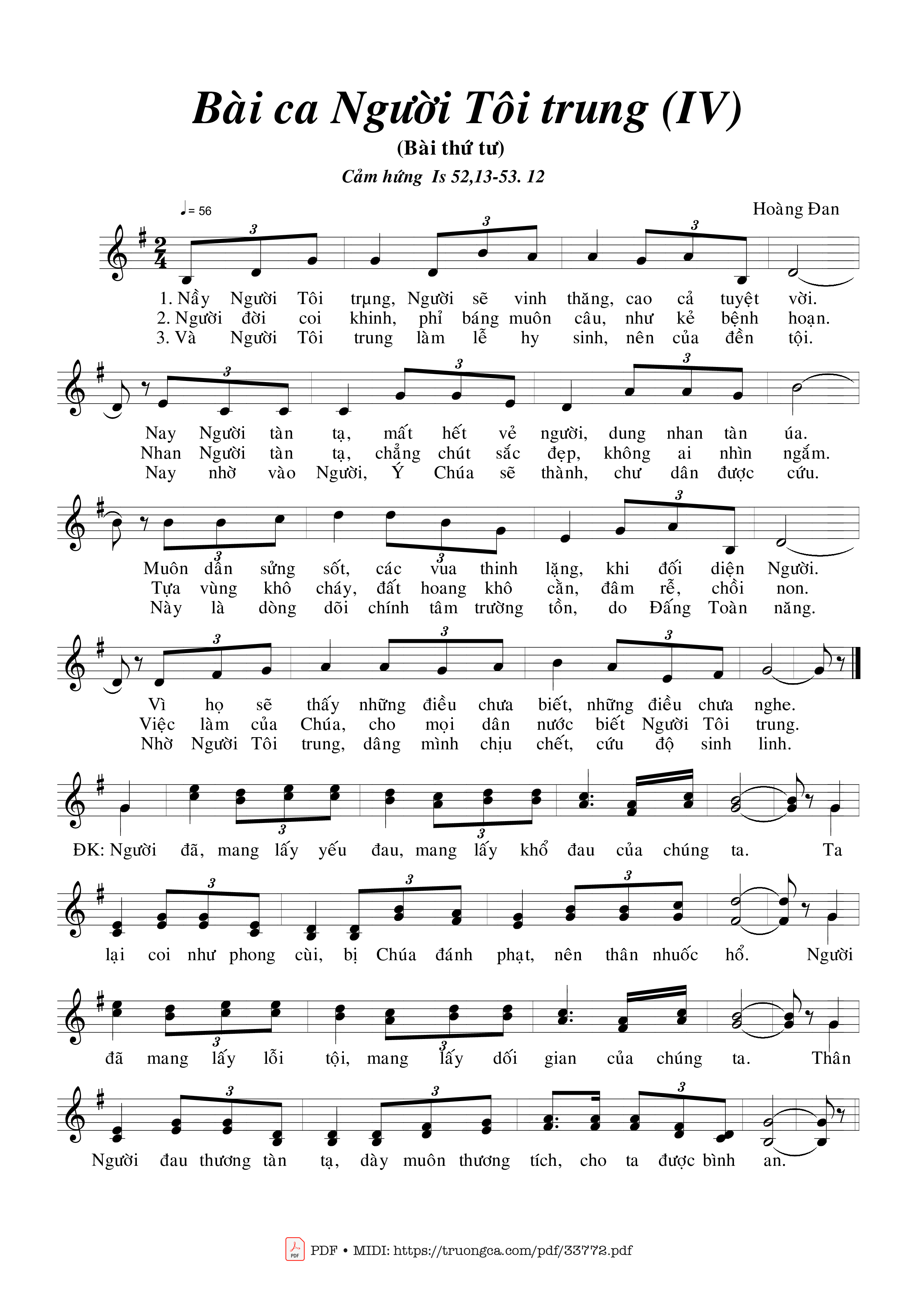 Sheet PDF of Bài Ca Người Tôi Trung 4