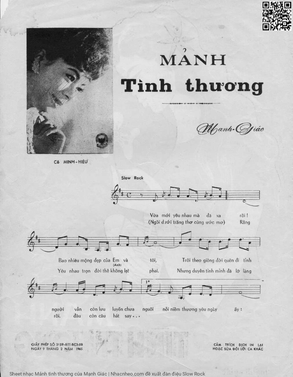Page 2 of Sheet music PDF Mảnh tình thương - Mạnh Giác