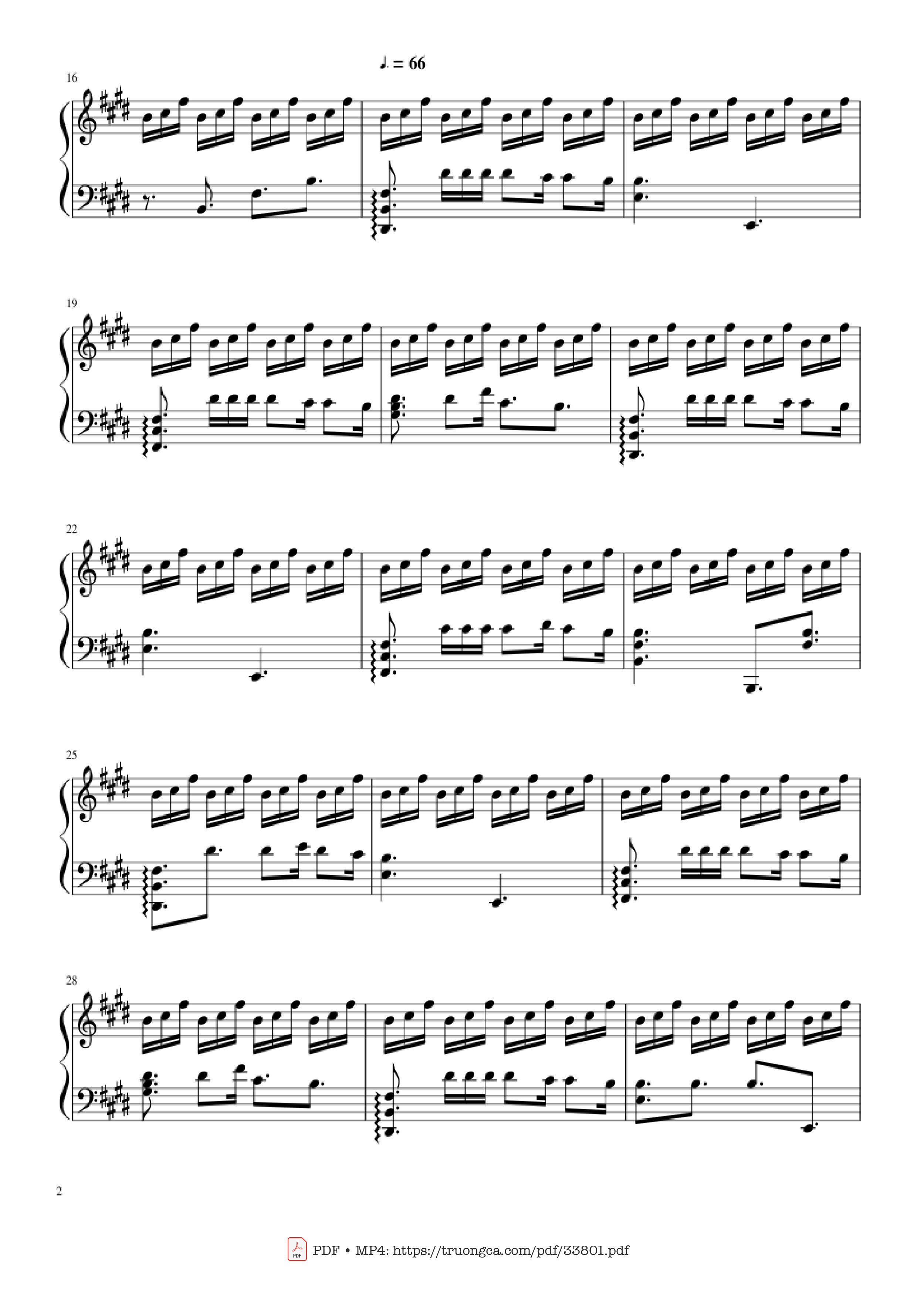Page 2 of Sheet music PDF Piano Sparkle Kimi no Na wa - (君の名は) piano - Cover by TheIshter Sheets by Bomb & Kou