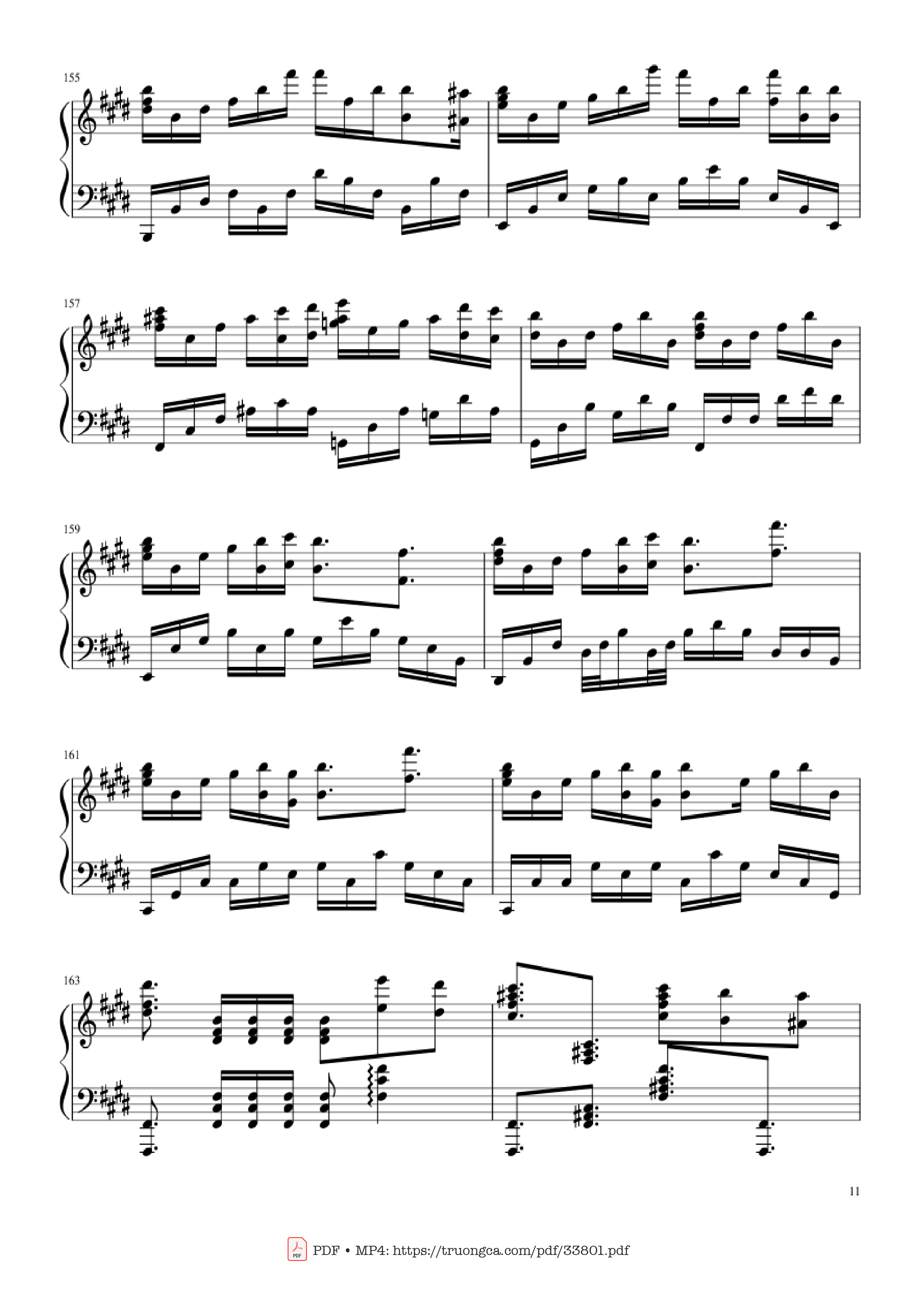 Page 11 of Sheet music PDF Piano Sparkle Kimi no Na wa - (君の名は) piano - Cover by TheIshter Sheets by Bomb & Kou