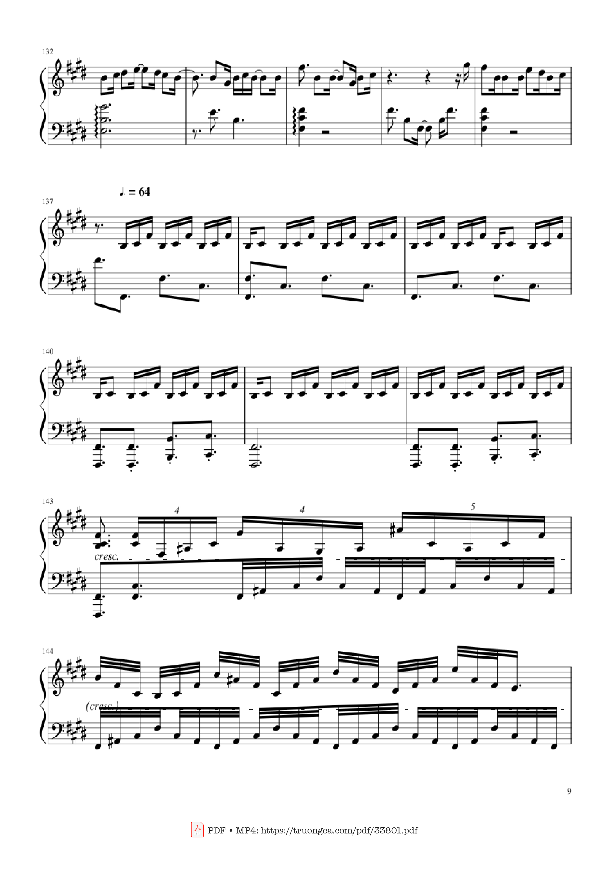 Page 9 of Sheet music PDF Piano Sparkle Kimi no Na wa - (君の名は) piano - Cover by TheIshter Sheets by Bomb & Kou