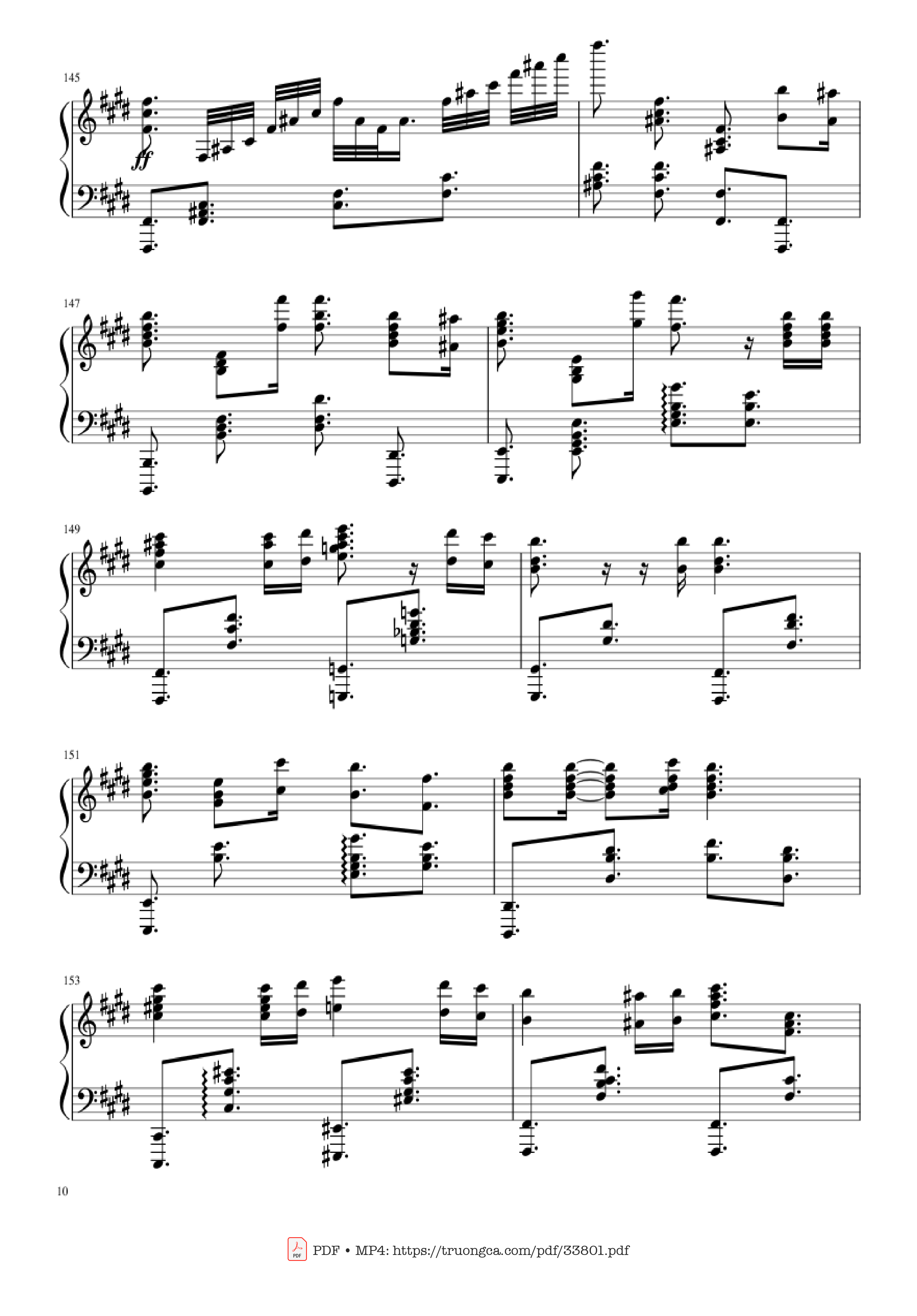 Page 10 of Sheet music PDF Piano Sparkle Kimi no Na wa - (君の名は) piano - Cover by TheIshter Sheets by Bomb & Kou