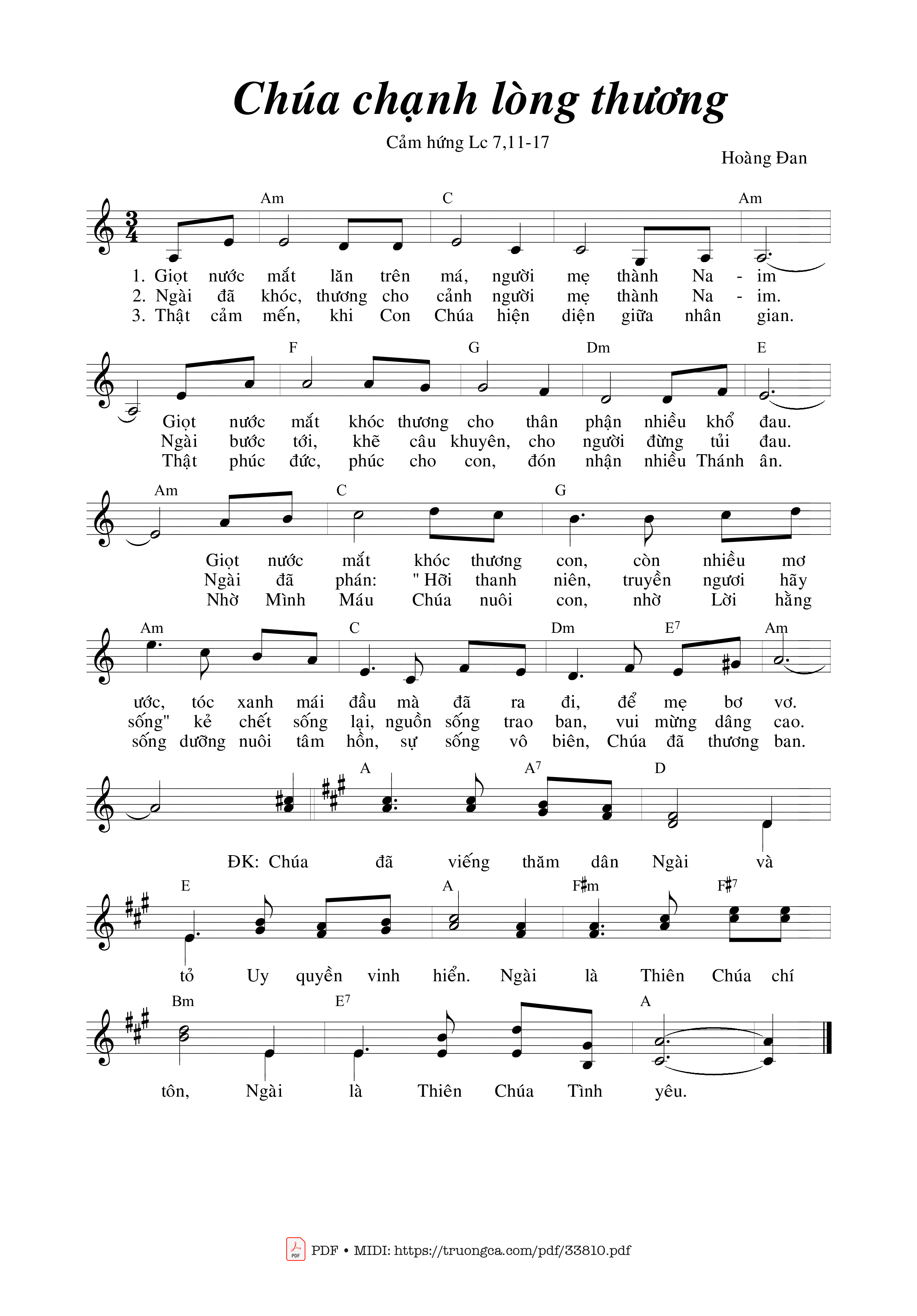 Sheet PDF of Chúa Chạnh Lòng Thương