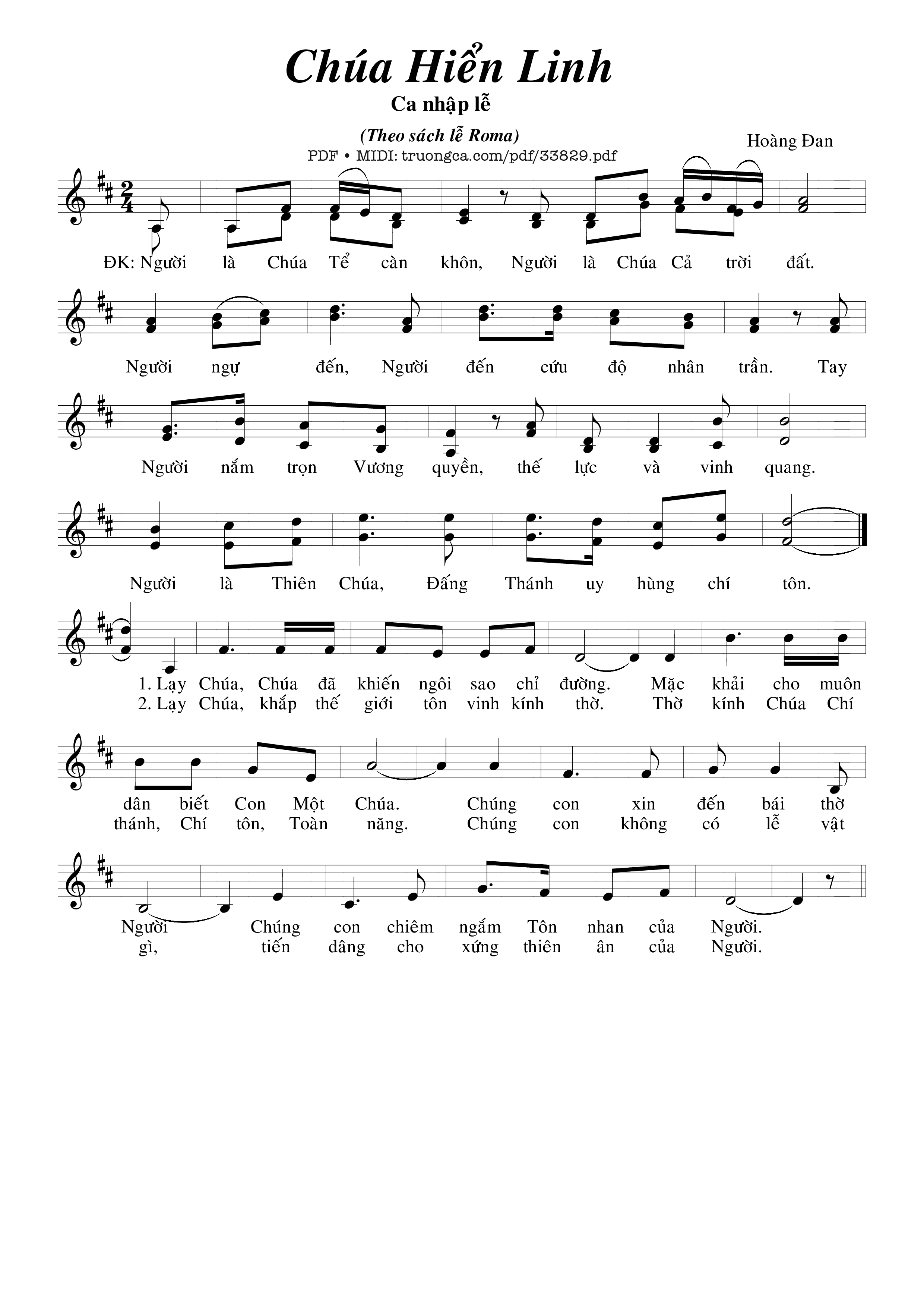 Sheet PDF of Chúa Hiển Linh