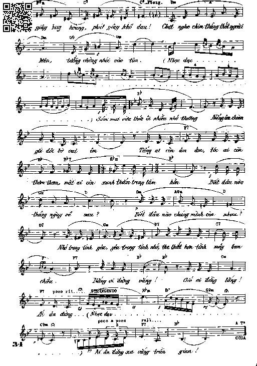 Page 2 of Sheet music PDF Mắt biếc - Cung Tiến