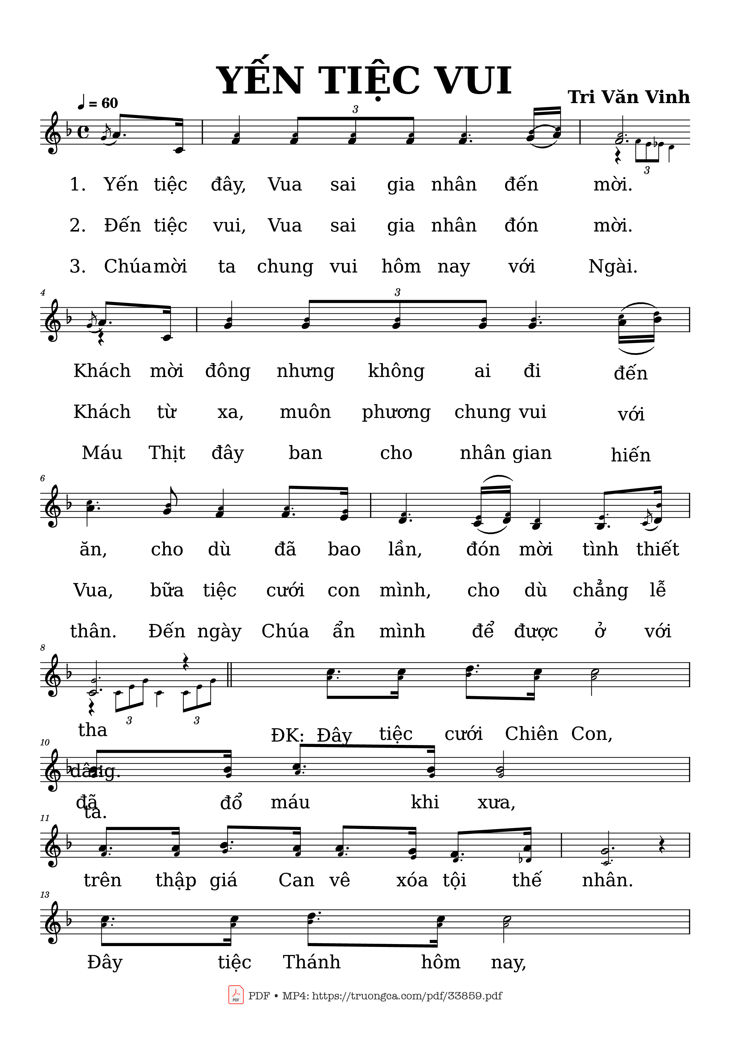 Sheet PDF of Yến tiệc vui