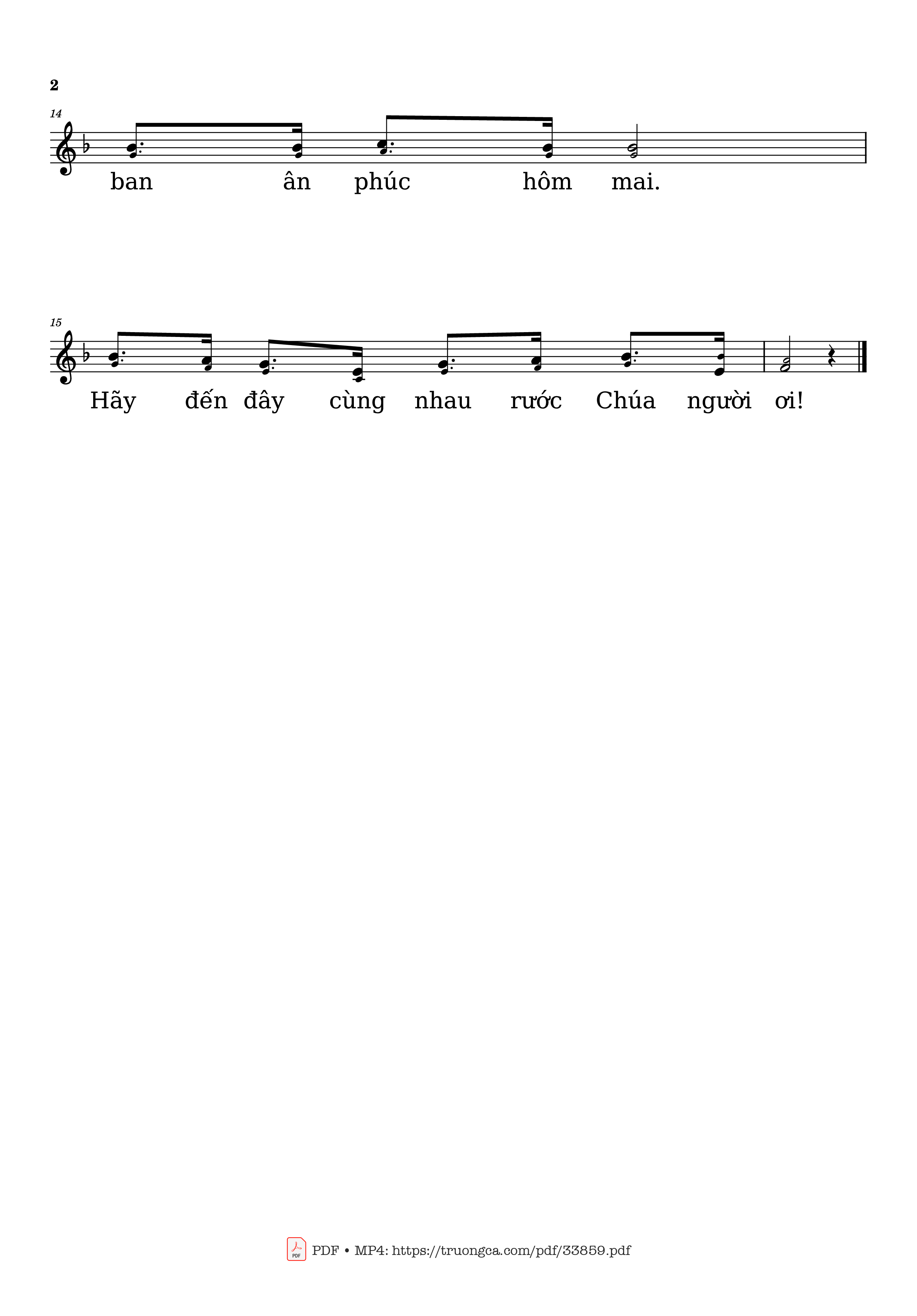Page 2 of Sheet music PDF Yến tiệc vui - Tri Văn Vinh