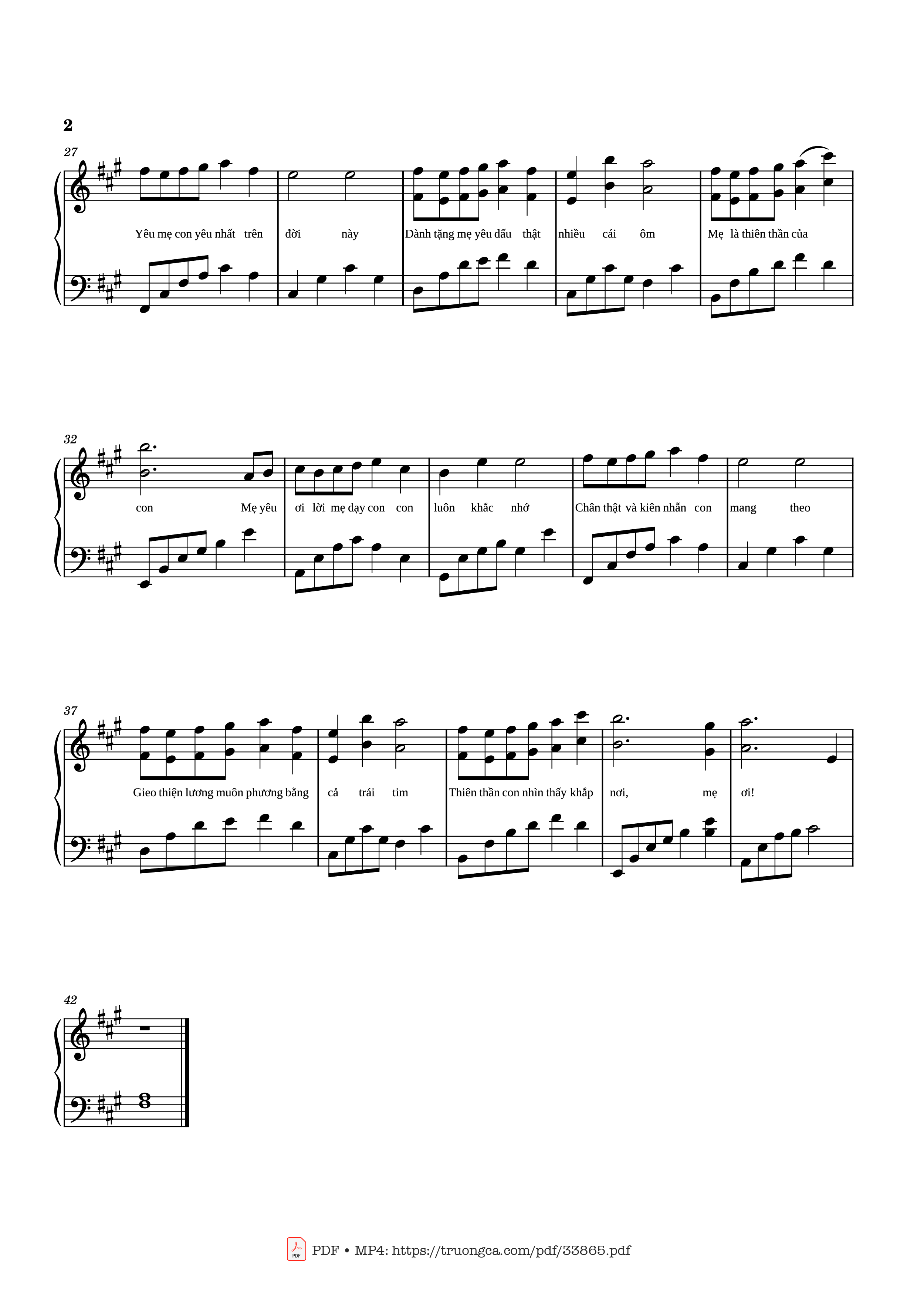 Page 2 of Sheet music PDF Thiên thần ở khắp nơi, mẹ ơi Piano - Nguyễn Hồng Nguyệt Anh
