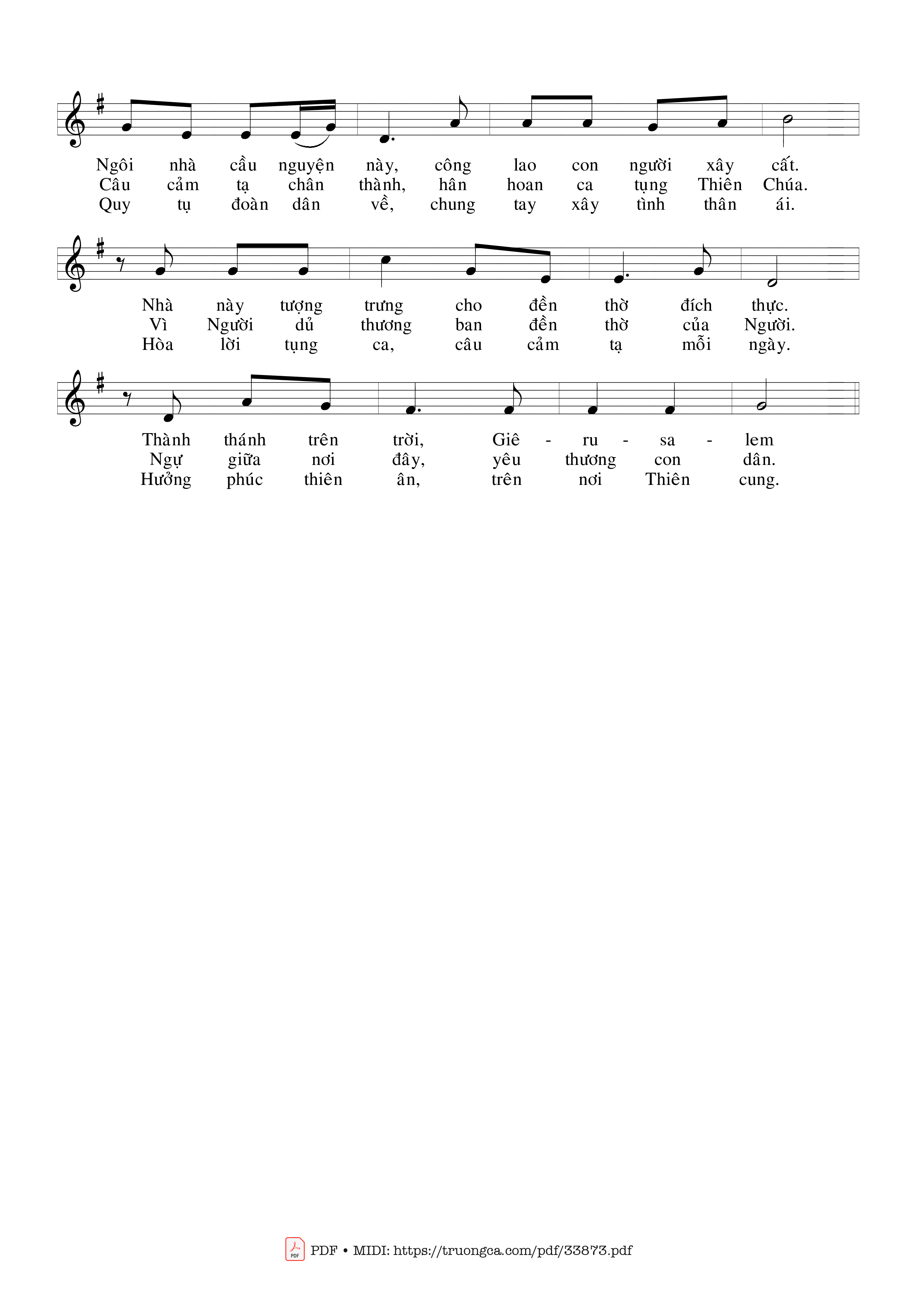 Page 2 of Sheet music PDF Cung Hiến Thánh Đường - Hoàng Đan