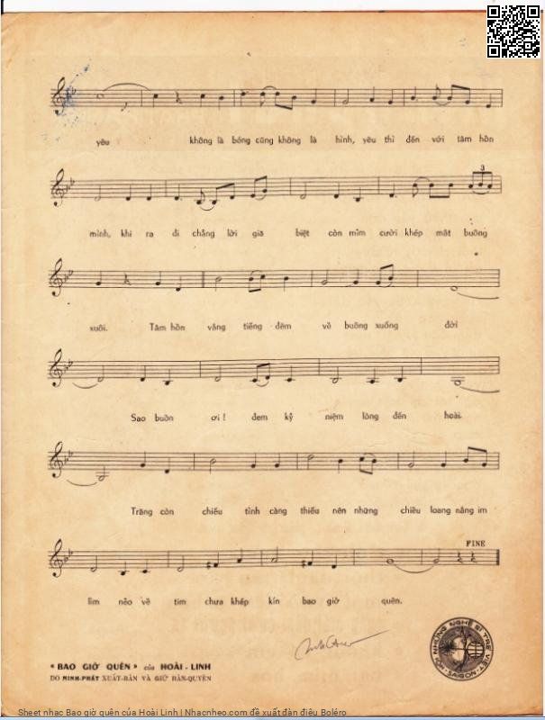 Page 3 of Sheet music PDF Bao giờ quên - Hoài Linh
