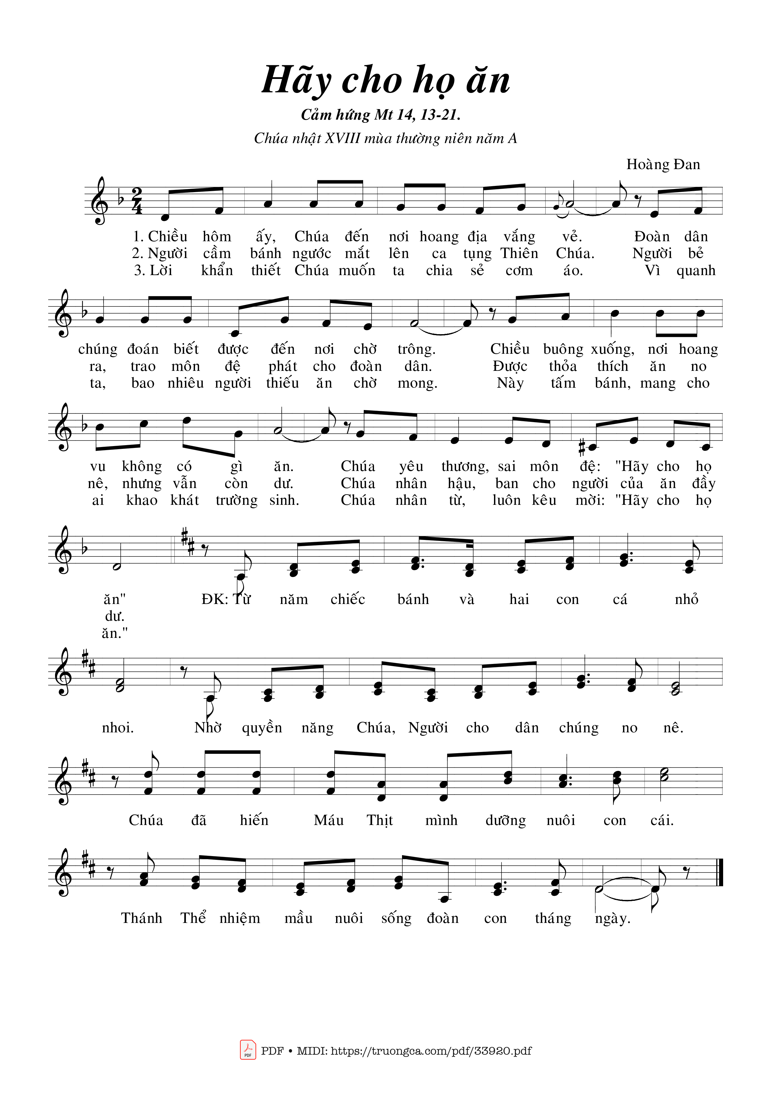 Hãy Cho Họ Ăn - Hoàng Đan