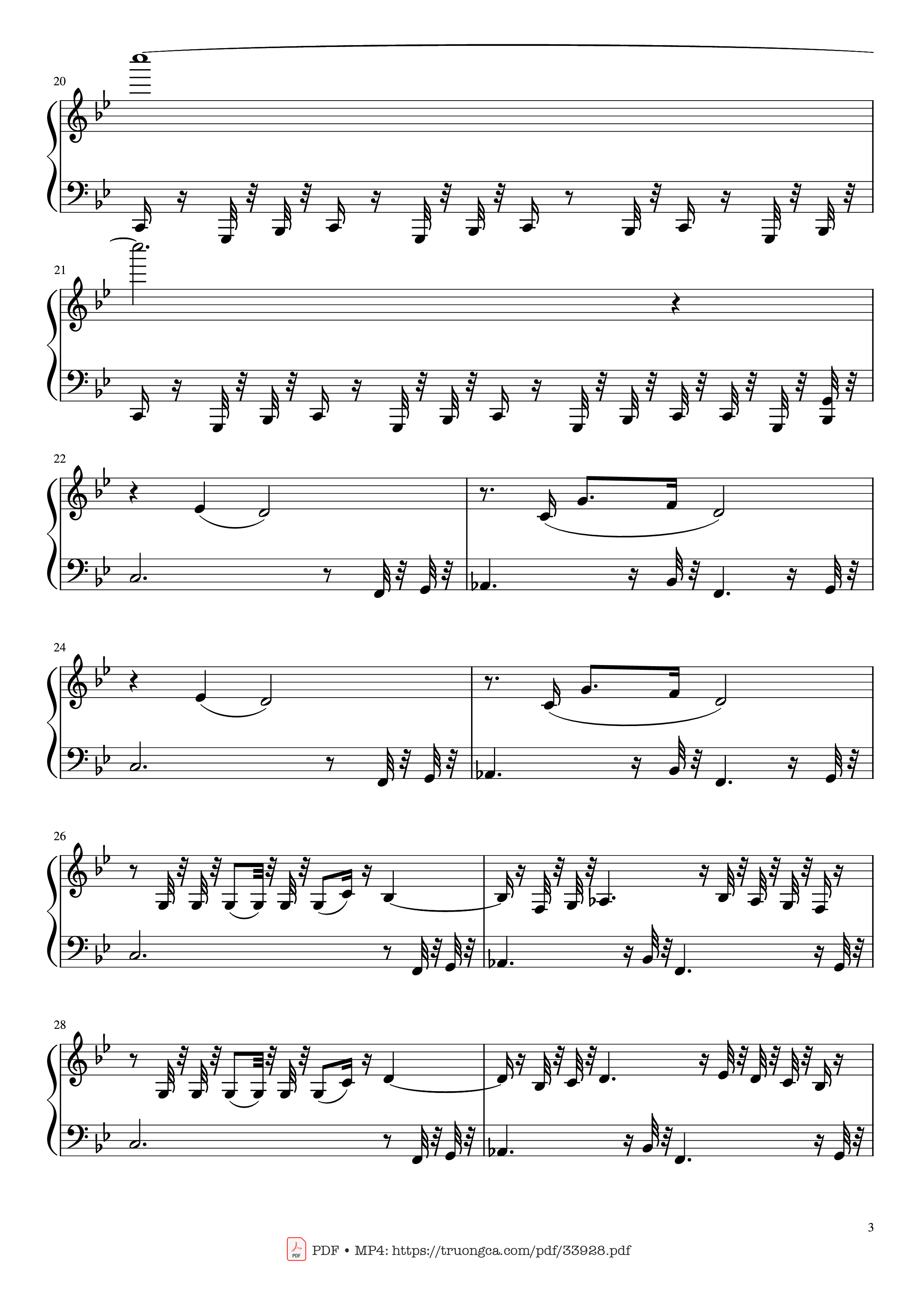 Page 3 of Sheet music PDF Piano The Mandalorian Main Theme Star Wars (Easy) Piano - Ludwig Goransson