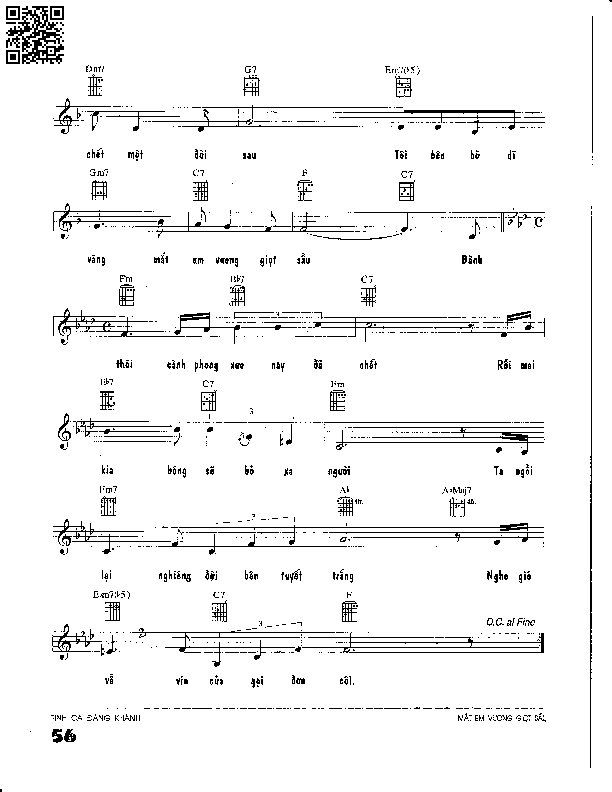 Page 3 of Sheet music PDF Mắt em vương giọt sầu - Đăng Khánh