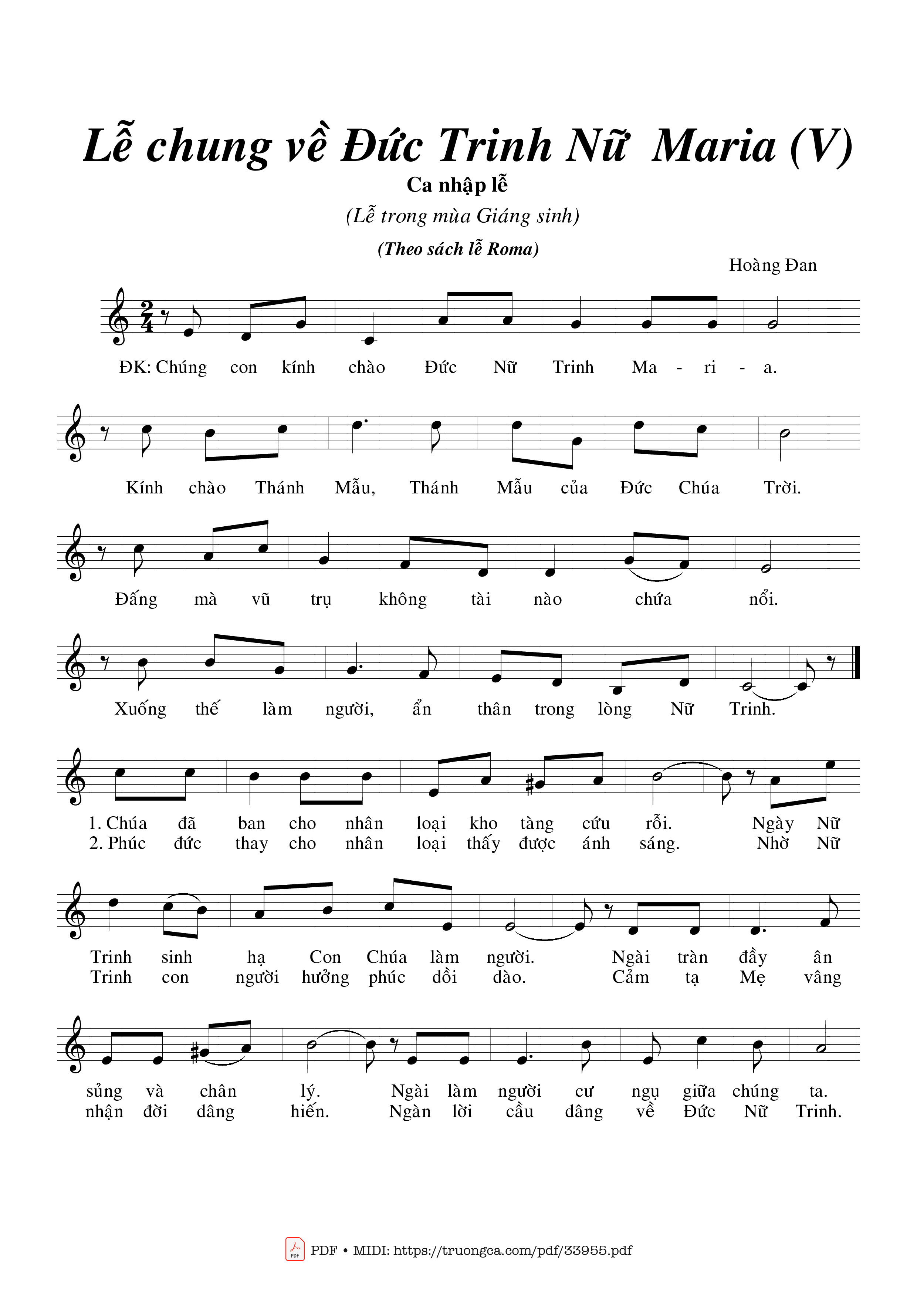 Sheet PDF of Lễ Chung Về Đức Trinh Nữ Maria (5)