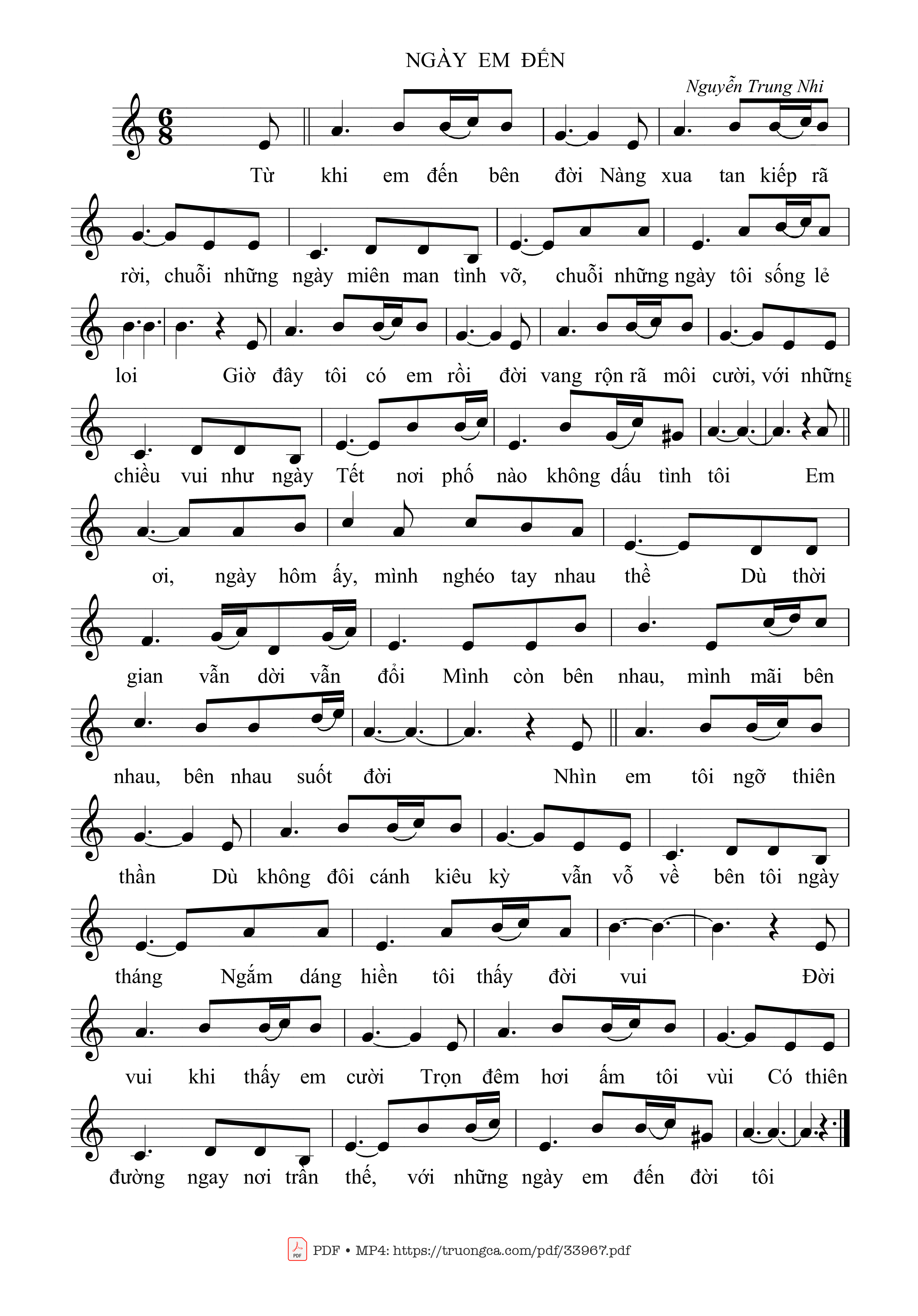 Ngày em đến - Nguyễn Trung Nhi