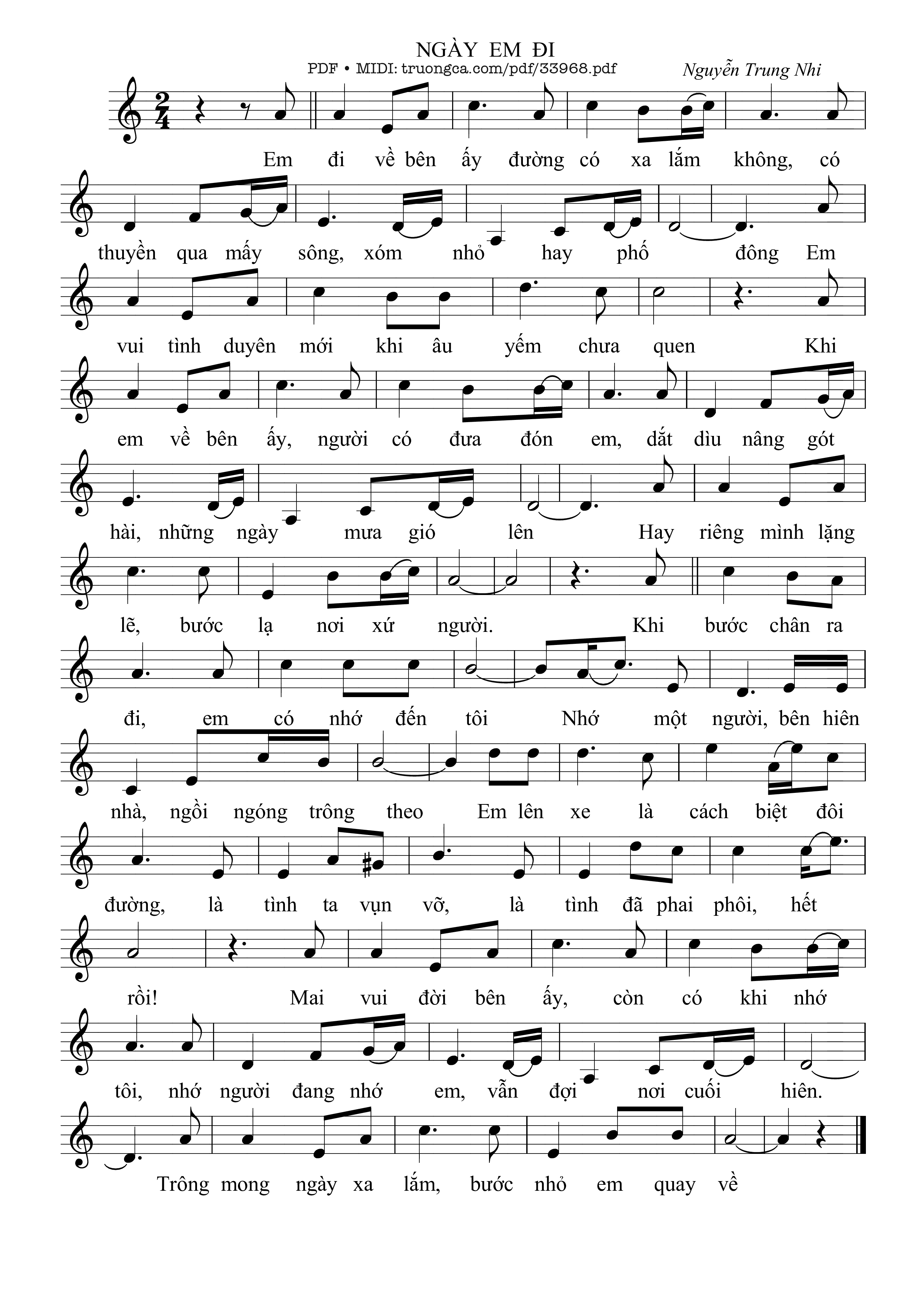 Ngày em đi - Nguyễn Trung Nhi